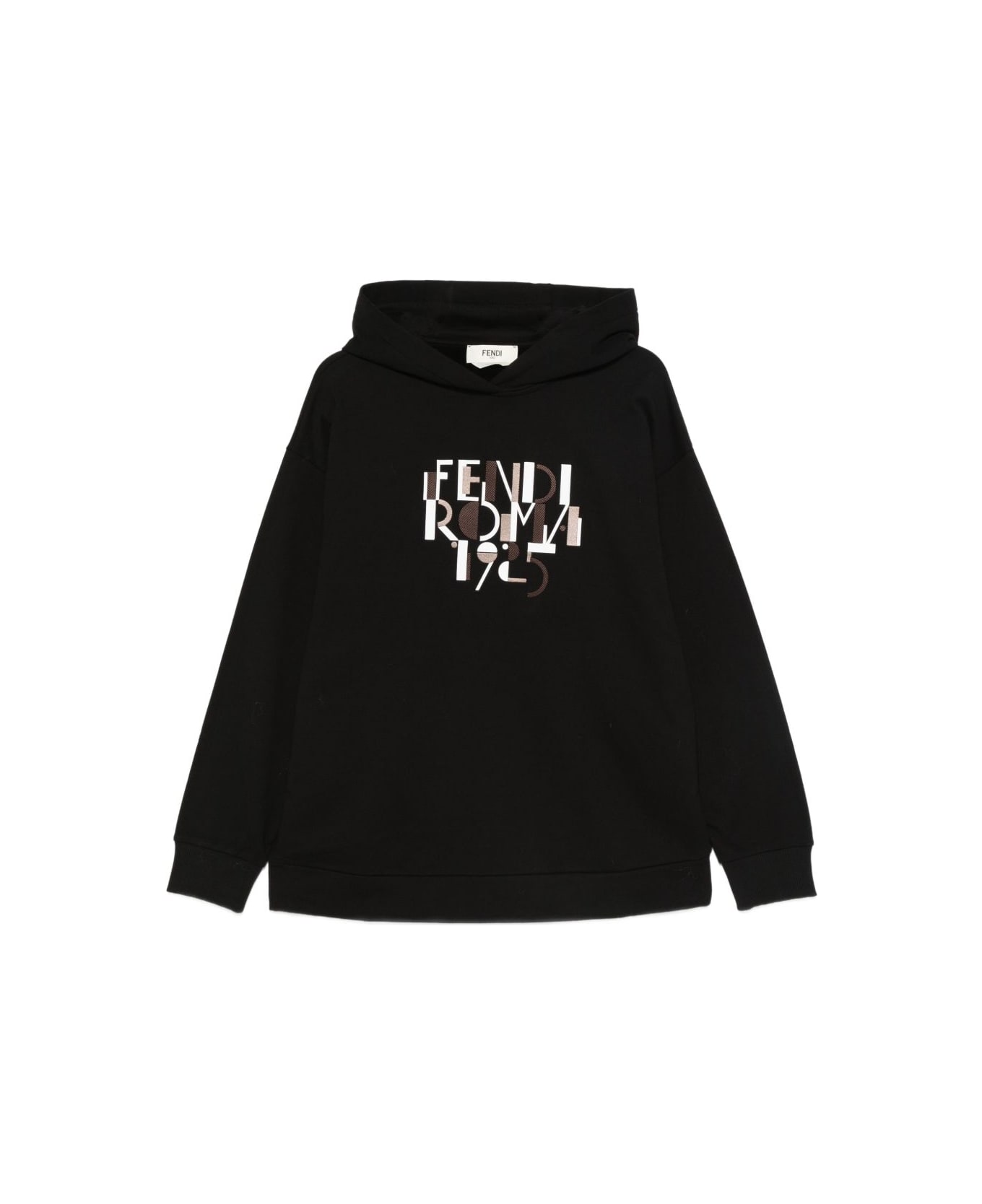 Fendi Roma Cotton Hoodie - Black