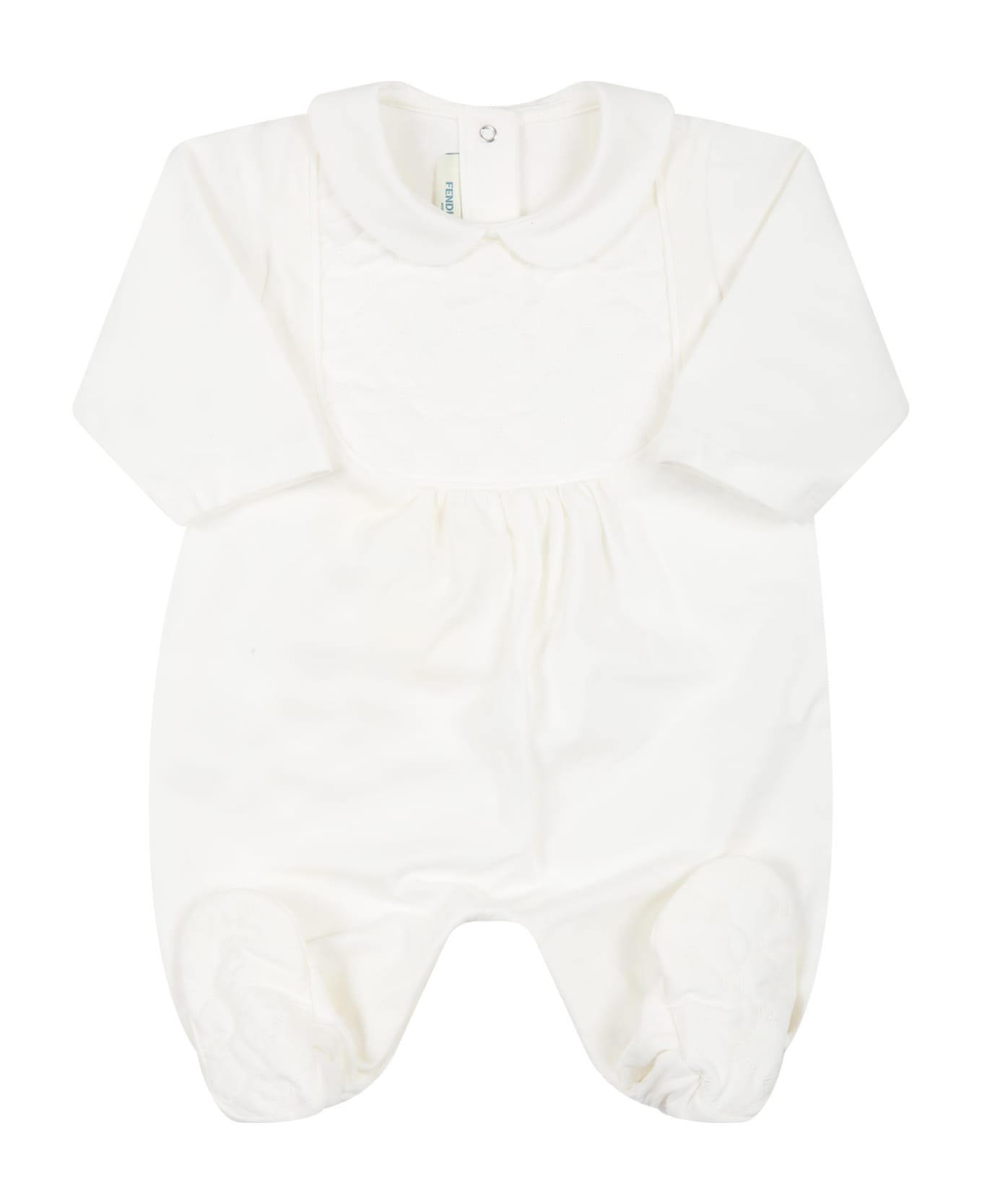 Fendi thin White Set For Baby Kids - White