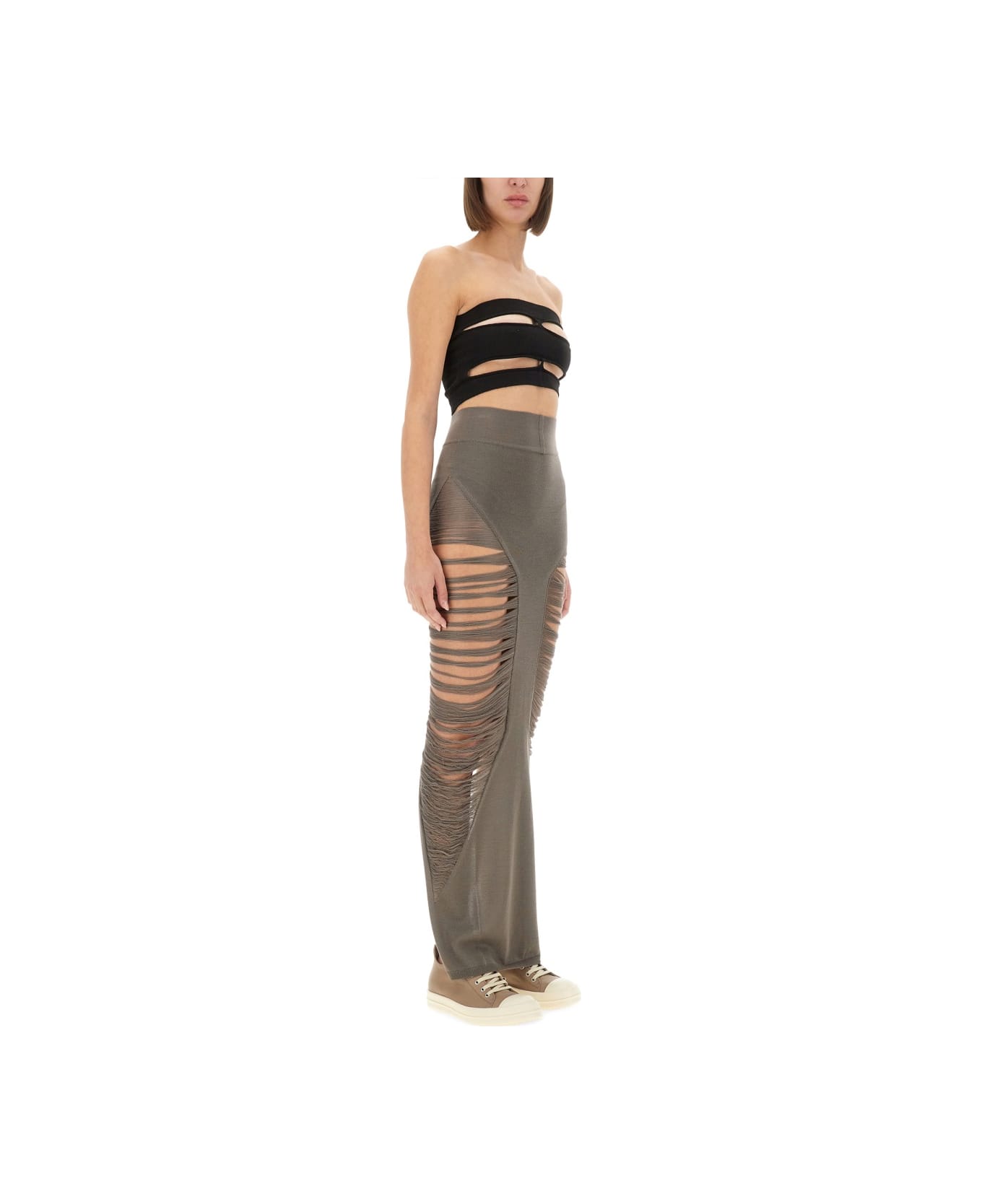 Rick Owens "pillar" Maxi Skirt - DOVE