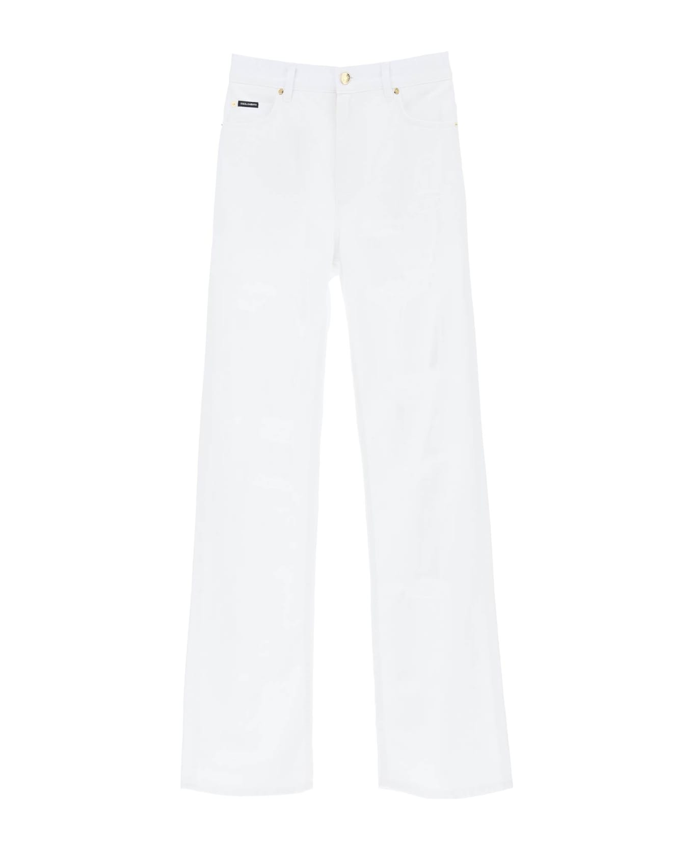 Dolce & Gabbana Boyfriend Jeans - White ボトムス