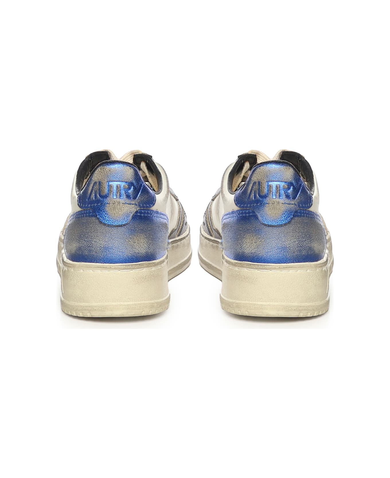 Autry Medalist Low Sneakers - White-Light Blue-Navy Blue