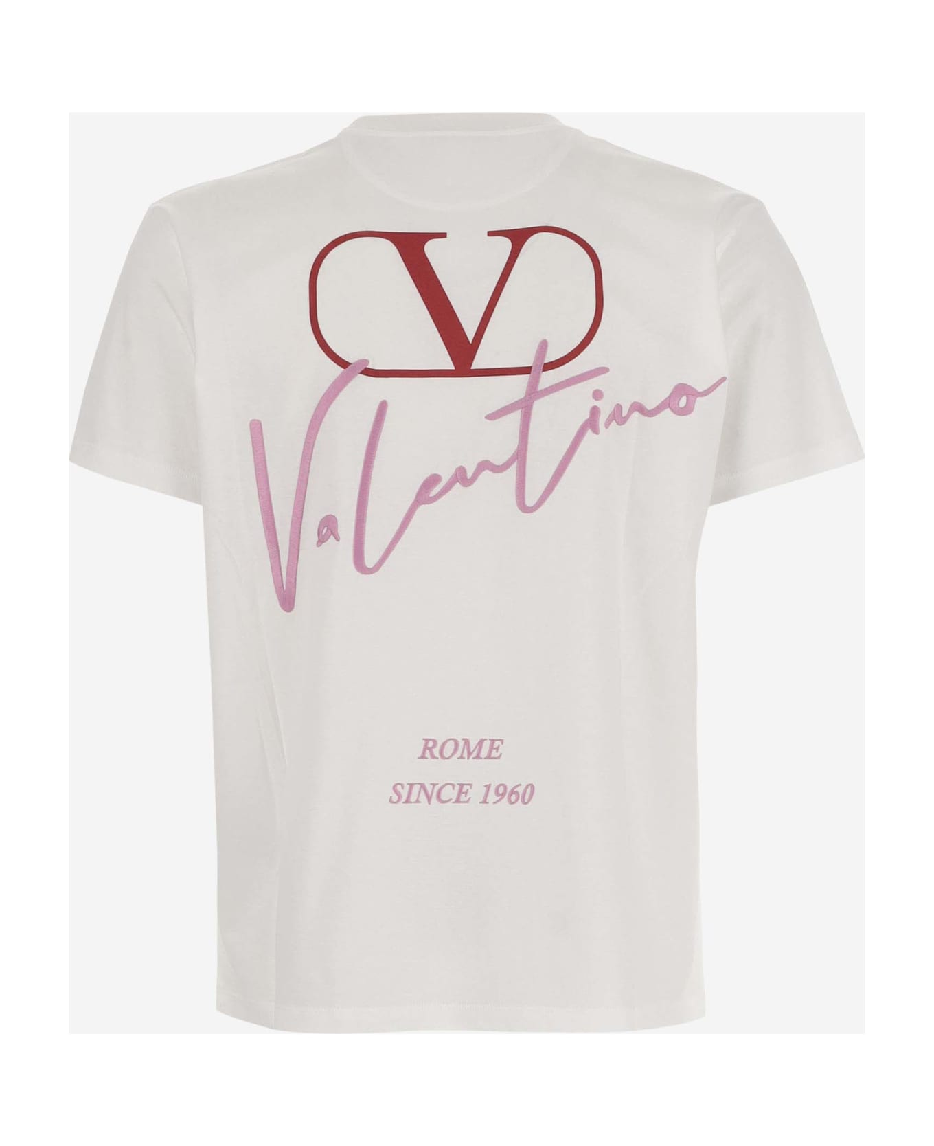 Valentino Cotton T-shirt With Logo - White