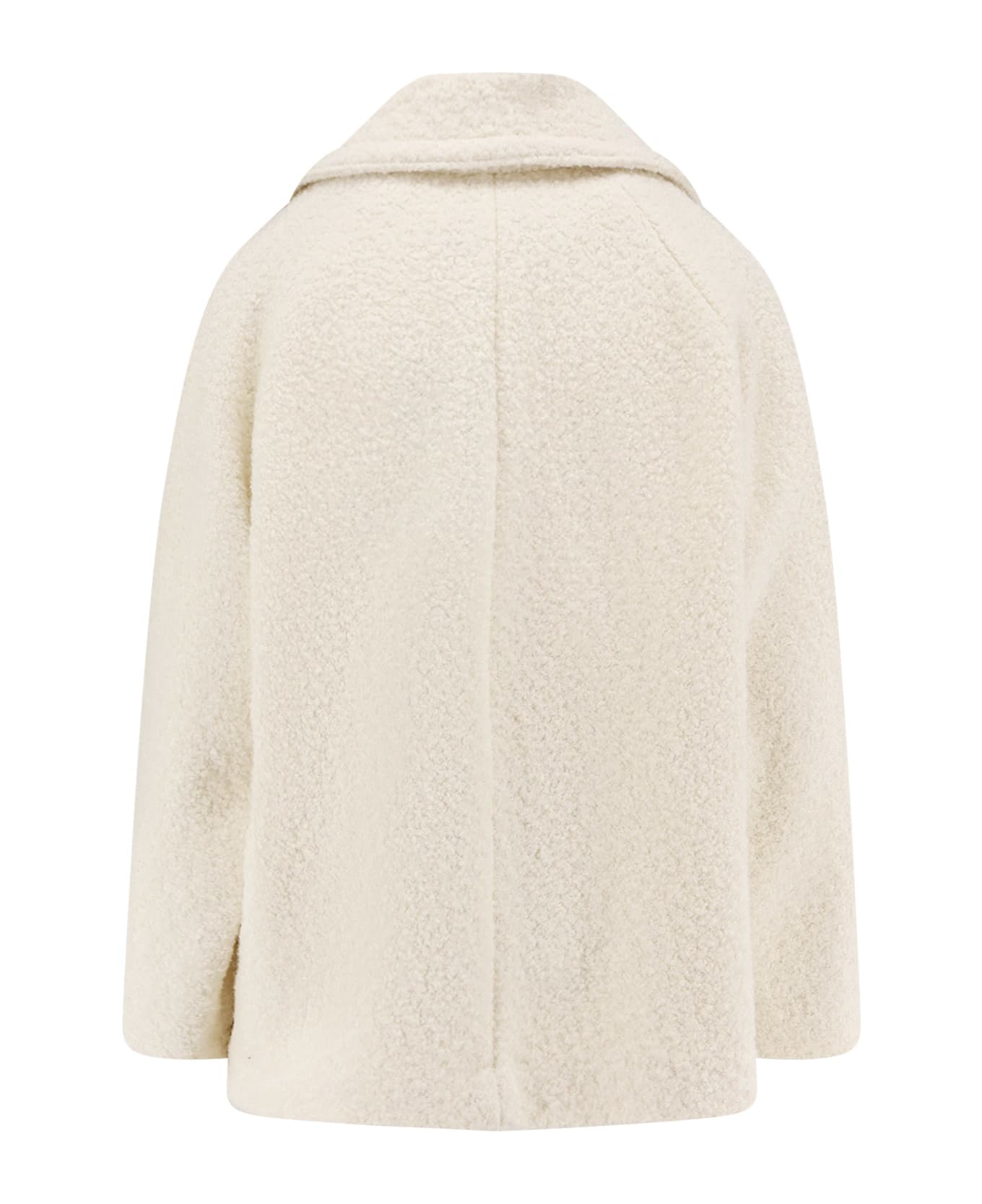Hugo Boss Wool Blend Caban Coat - OPEN WHITE