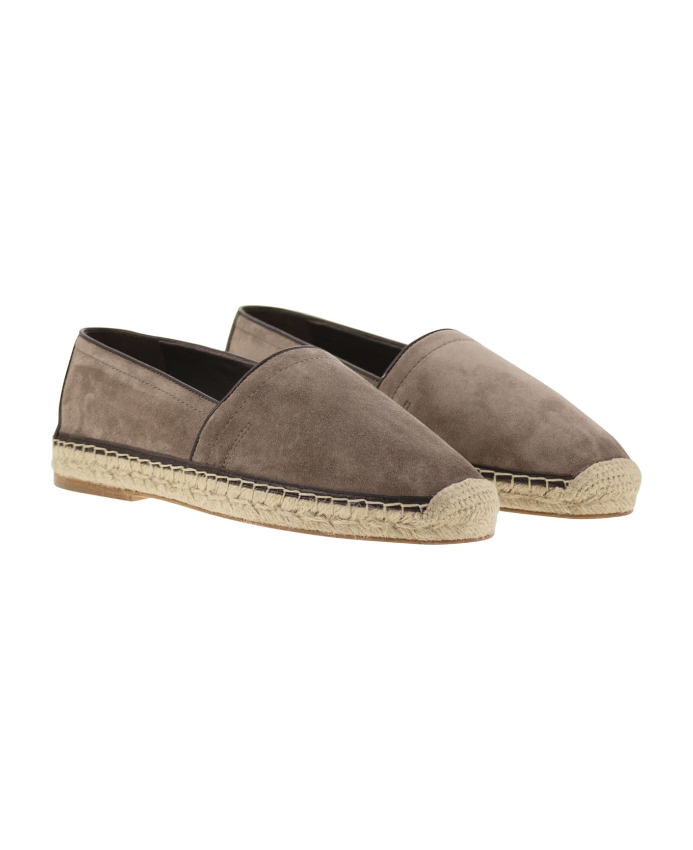 Brunello Cucinelli Suede Espadrilles - Turtledove
