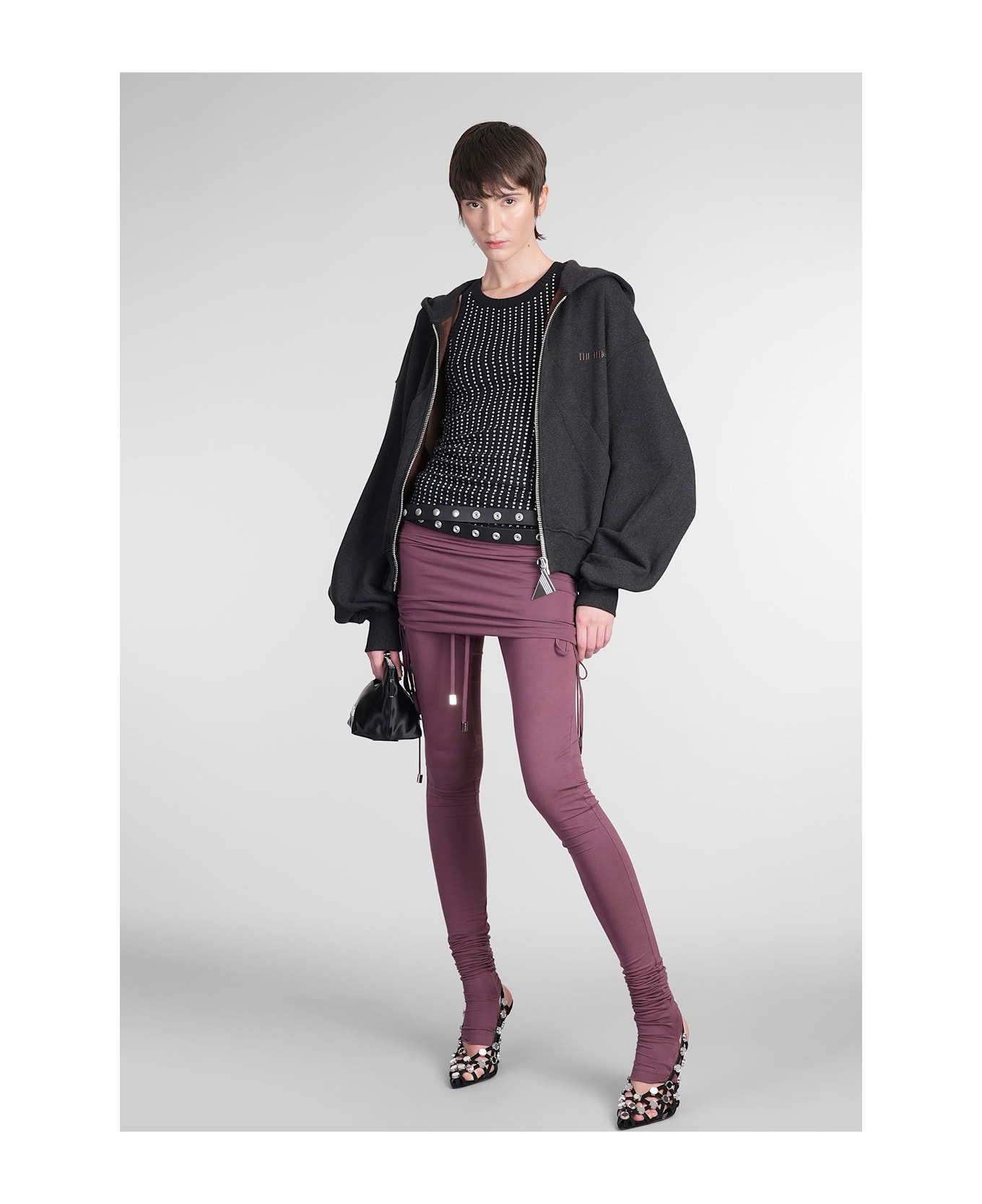 The Attico Topwear In Black Cotton - black