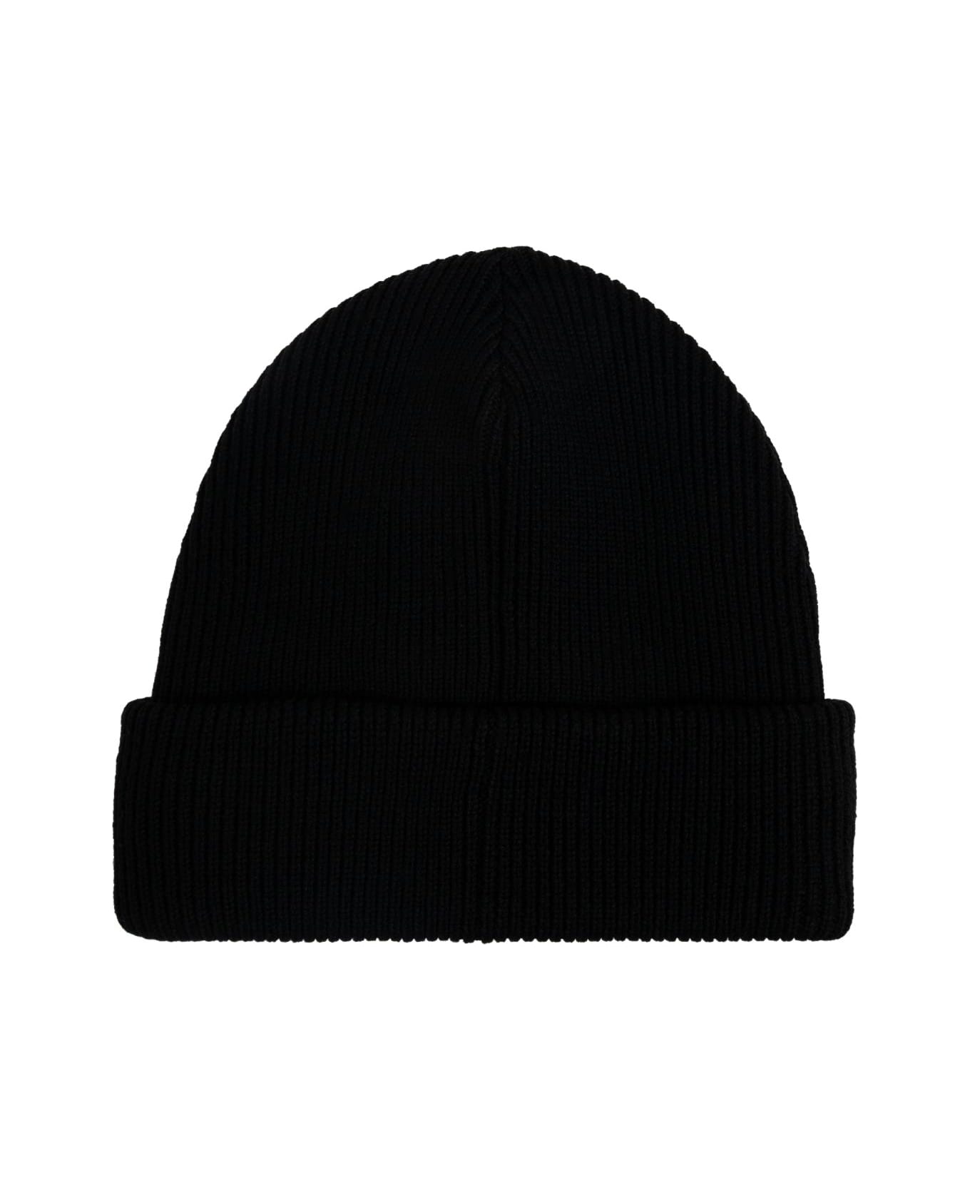 Gucci Wool Beanie With Appliqué - Black