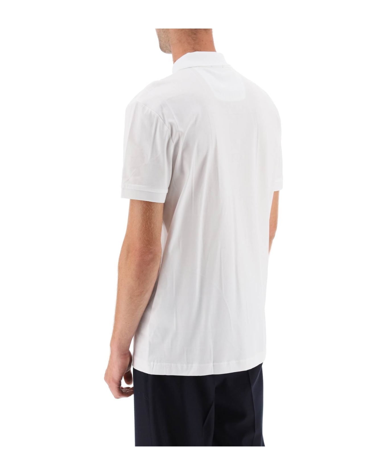 Hugo Boss Regular Fit Jacquard Polo Shirt - WHITE (White)
