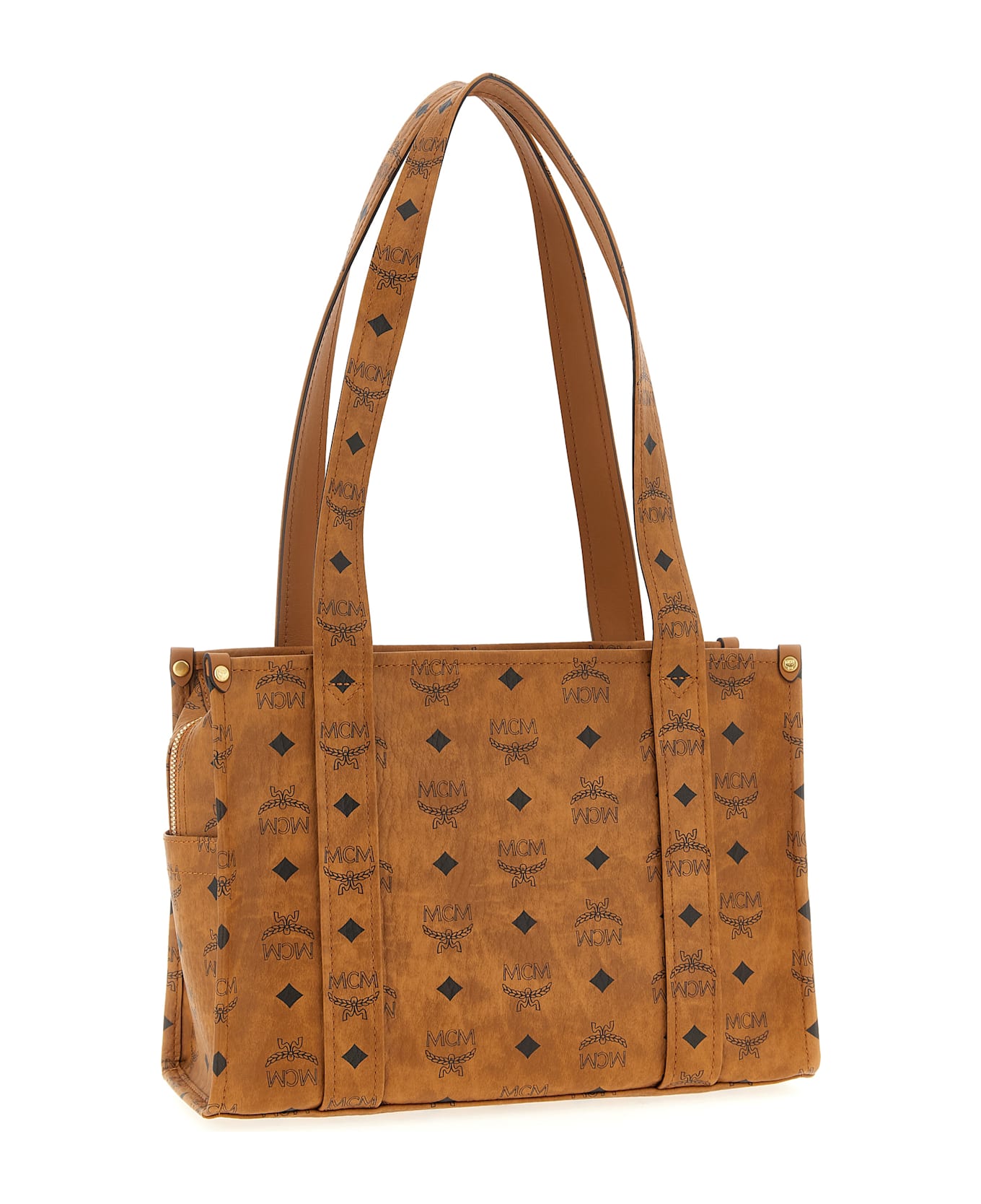 MCM 
aren School Tote
 Shoulder Bag - Brown