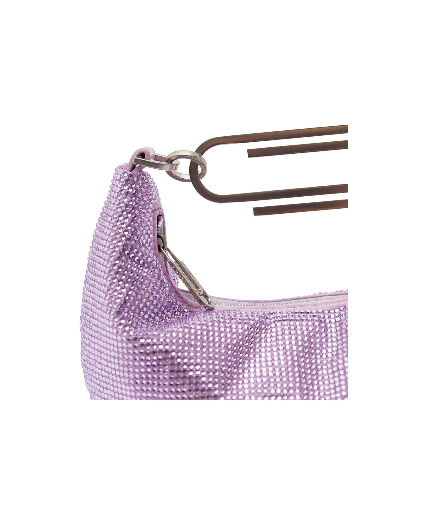 Off-White Paperclip Hobe Strass Bag - Violet