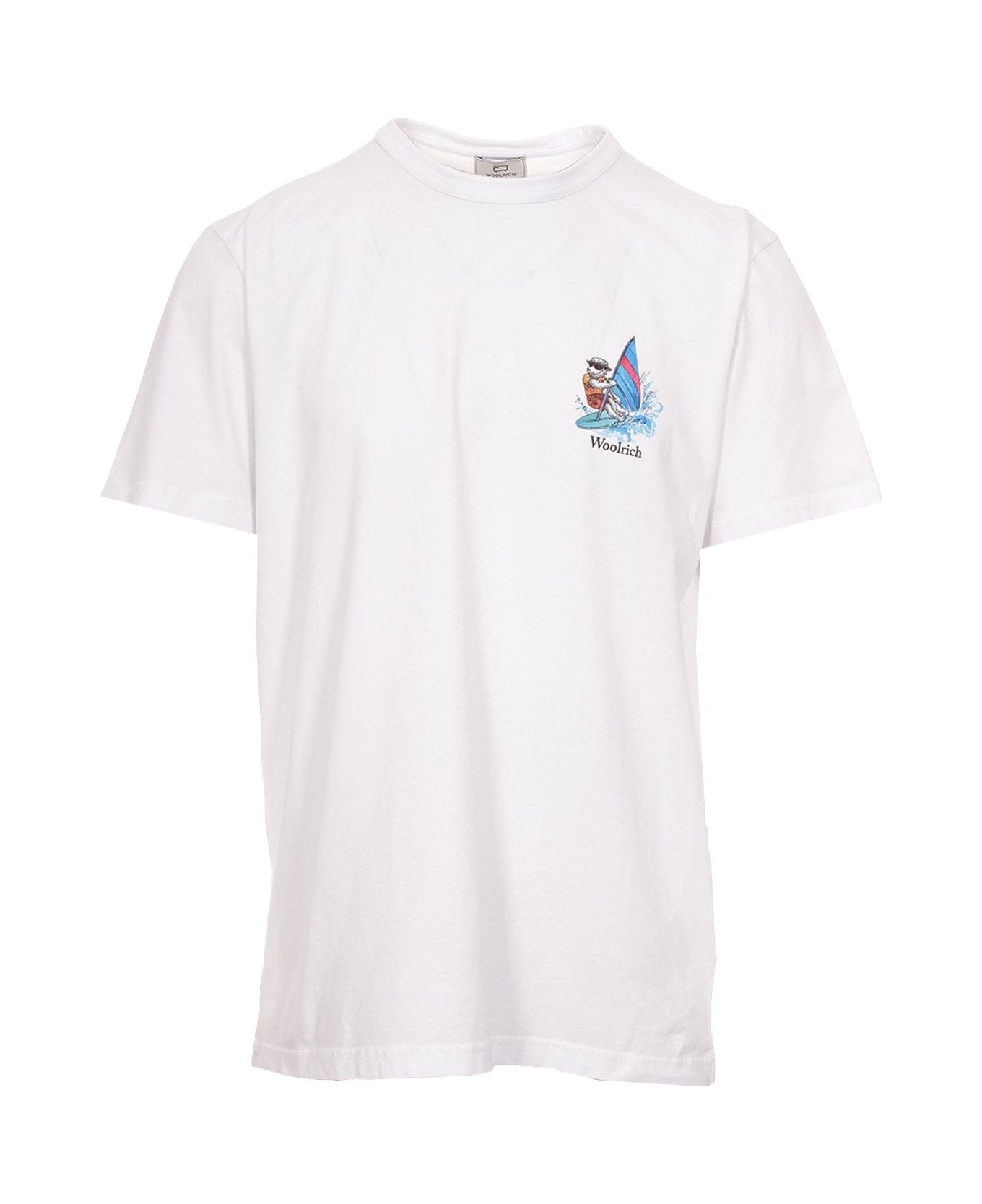 Woolrich Logo Printed Crewneck T-shirt - Bright white
