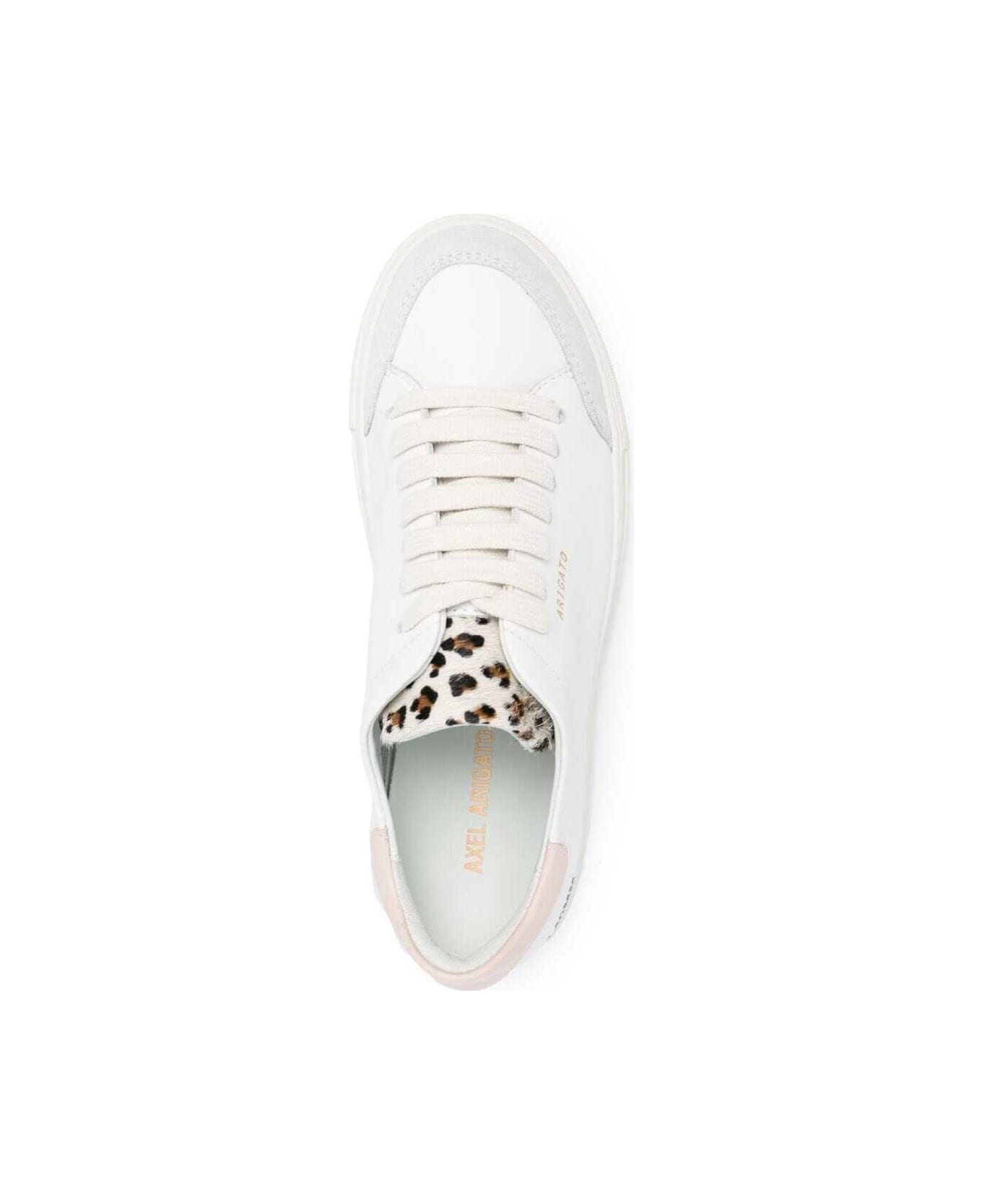 Axel Arigato 'clean 90' White Low Top Sneaker With Lepard Tab In Leather Woman - White スニーカー