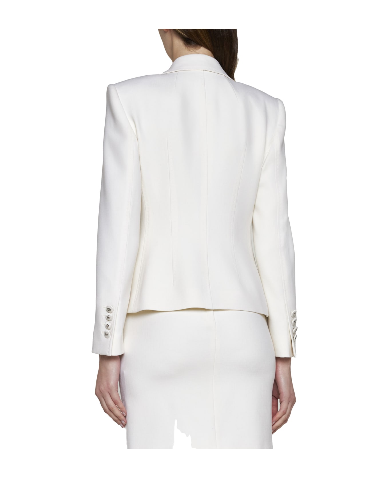Dolce & Gabbana Single Breasted Button Jacket - Bianco naturale
