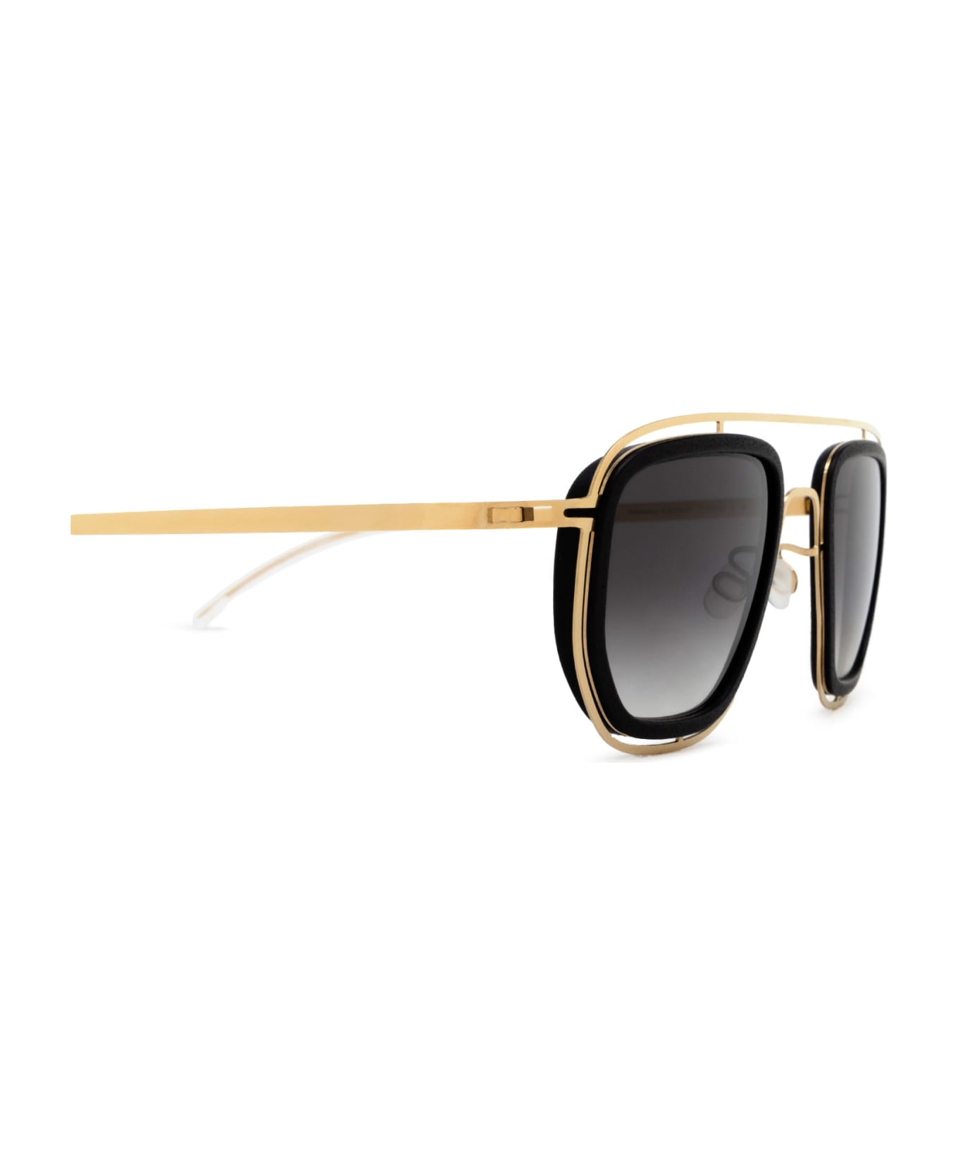 Mykita Ferlo Sun Mh7-pitch Black/glossy Gold Sunglasses - MH7-Pitch Black/Glossy Gold