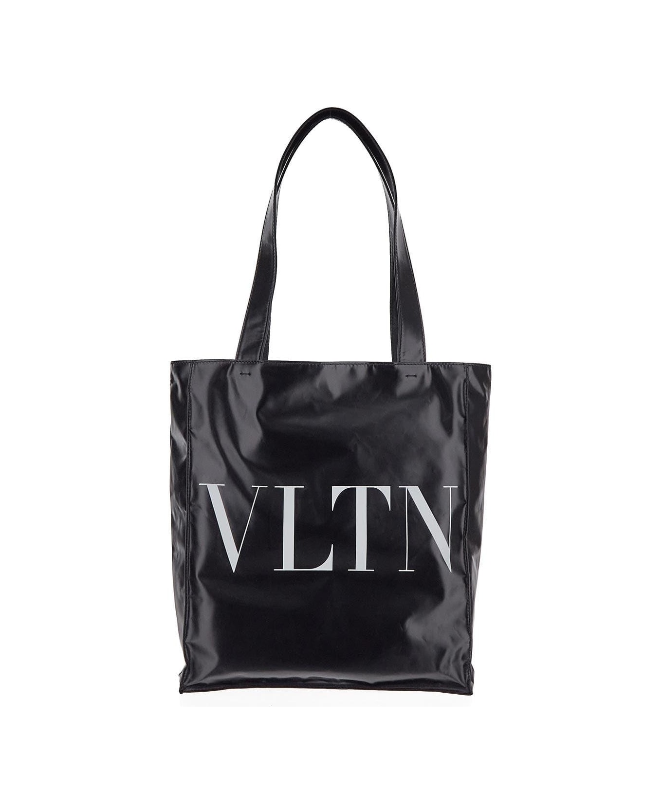 Valentino Garavani Logo Printed Bag - Black トートバッグ