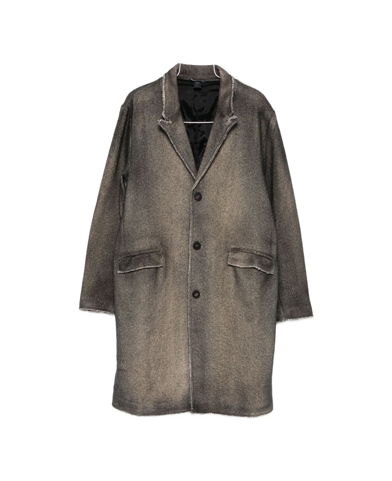 Avant Toi Wool Single-breasted Coat - Brown