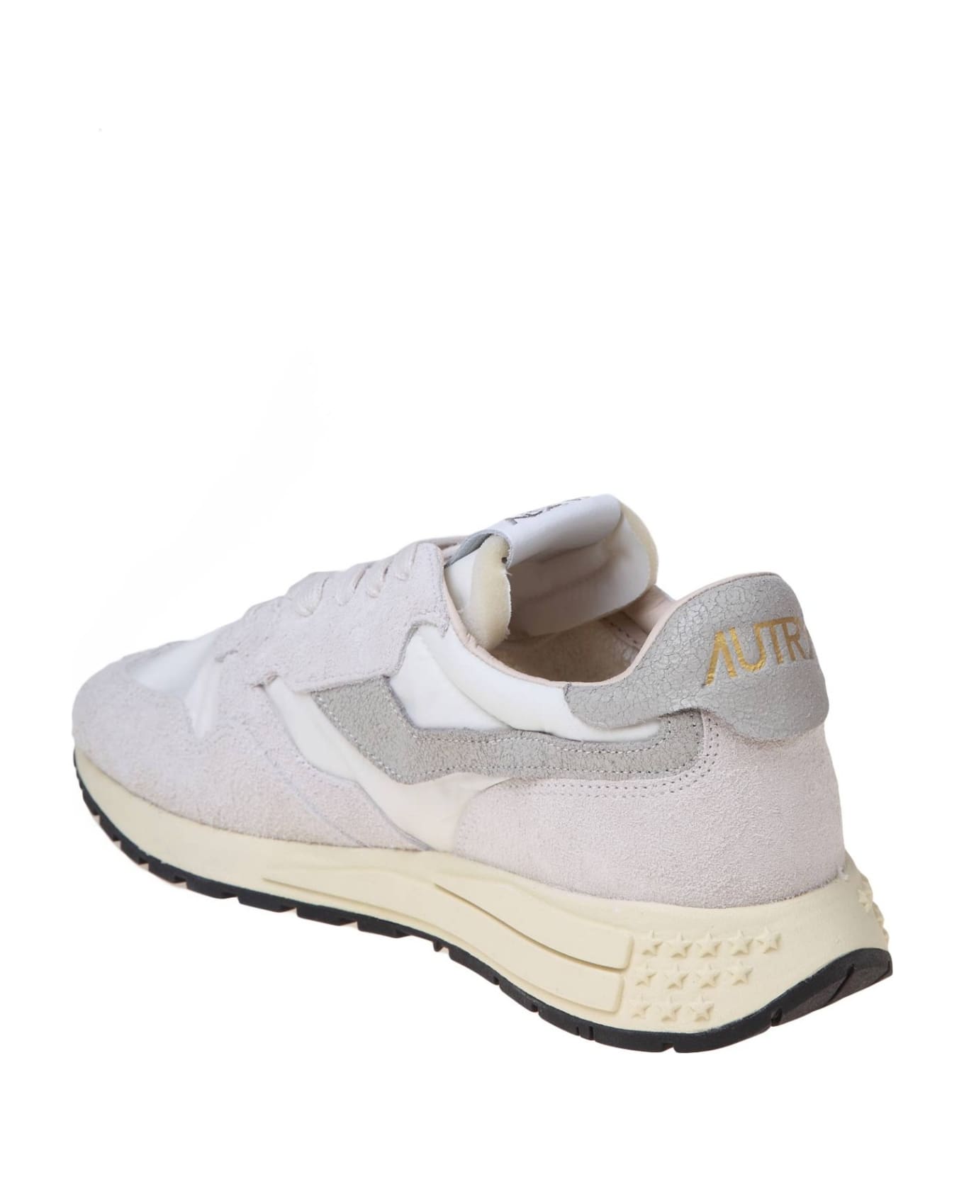 Autry Reelwind Low Nylon And Suede Sneakers - WHITE