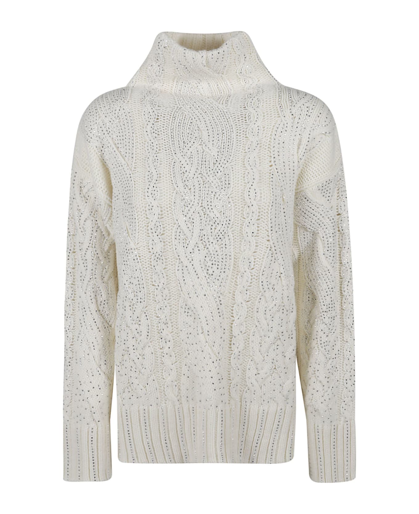Ermanno Scervino All-over Crystal Sweater - Panna