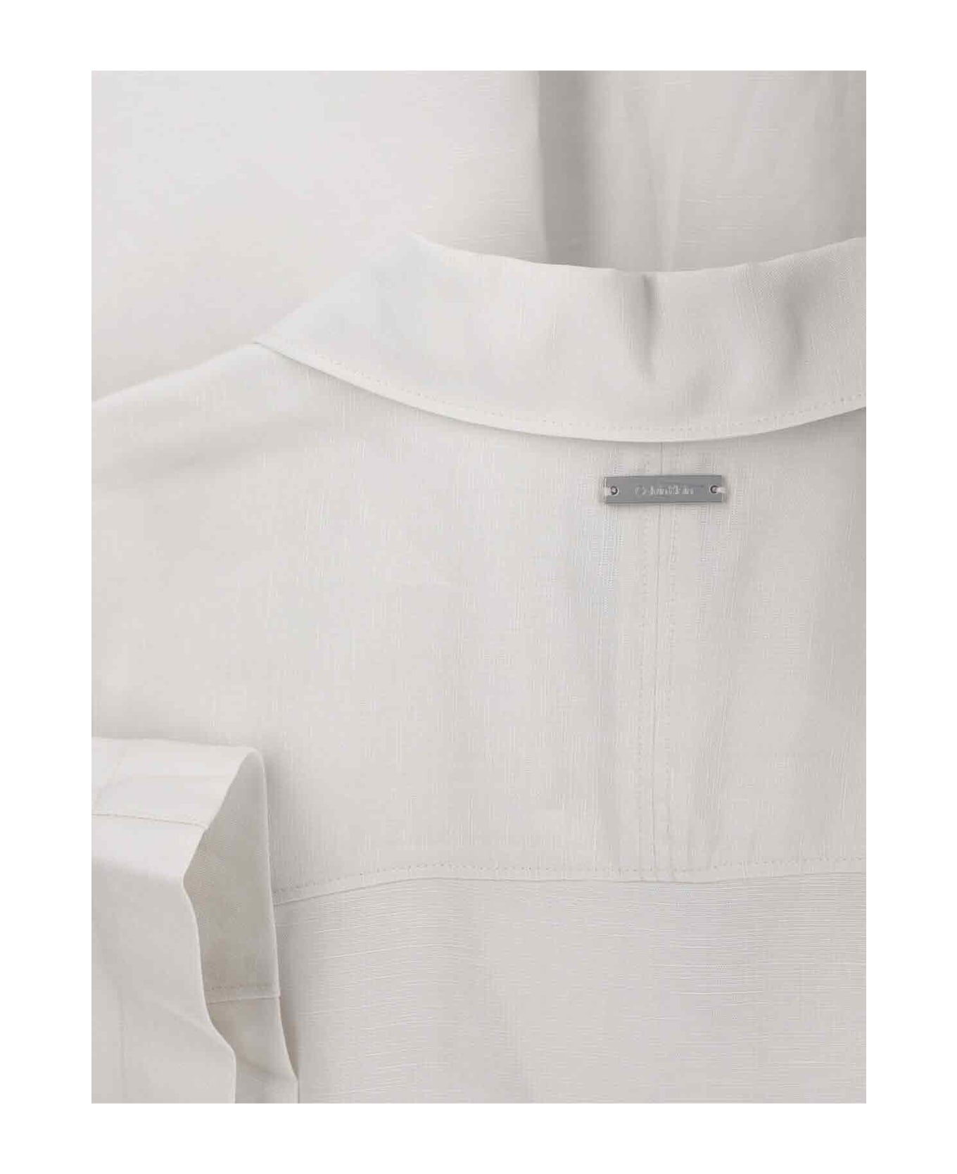 Calvin Klein Mini Chemisier Dress - Gray