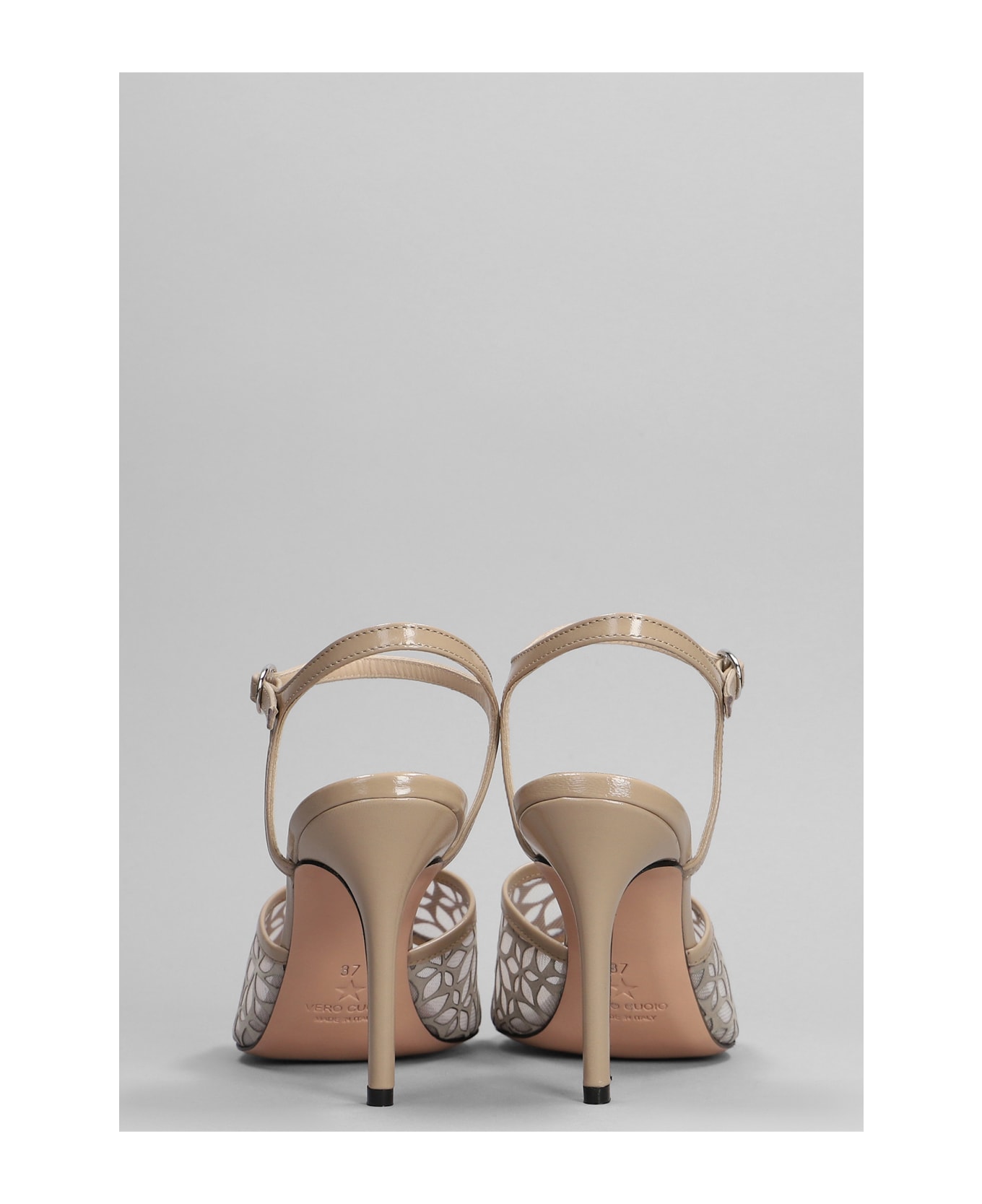 Marc Ellis Sandals In Taupe Patent Leather - taupe