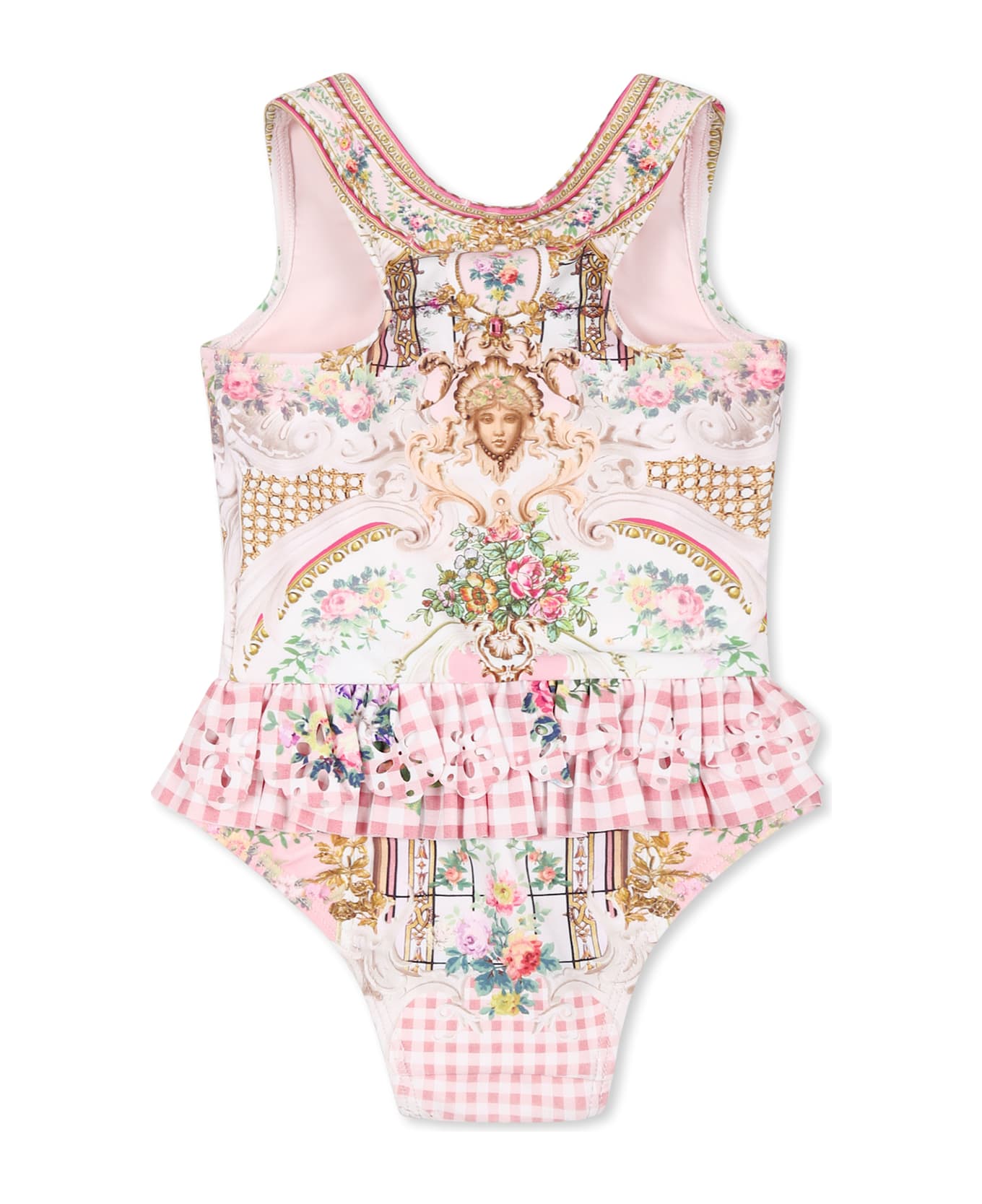 Camilla Pink Swimsuit For Baby Girl With Floral Print - Pink