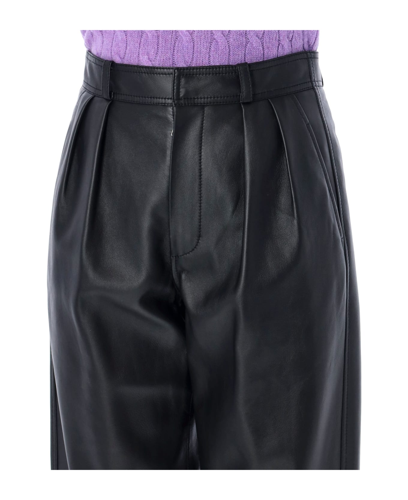 Ralph Lauren Leather Pants - BLACK スウェットパンツ