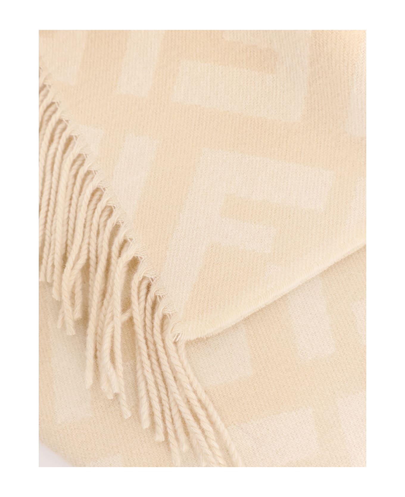 Fendi Cashmere Scarf With Ff Motif - Pink