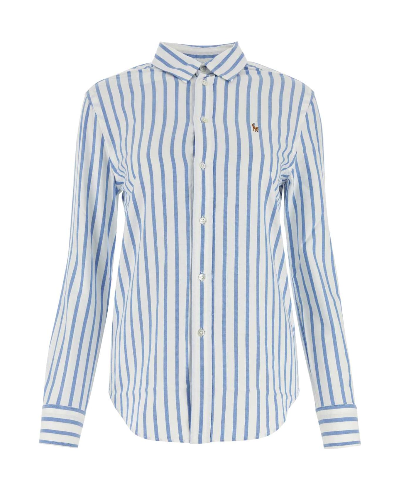 Polo Ralph Lauren Embroidered Oxford Shirt - 1693BWHITELAKEBLUESTRIPE