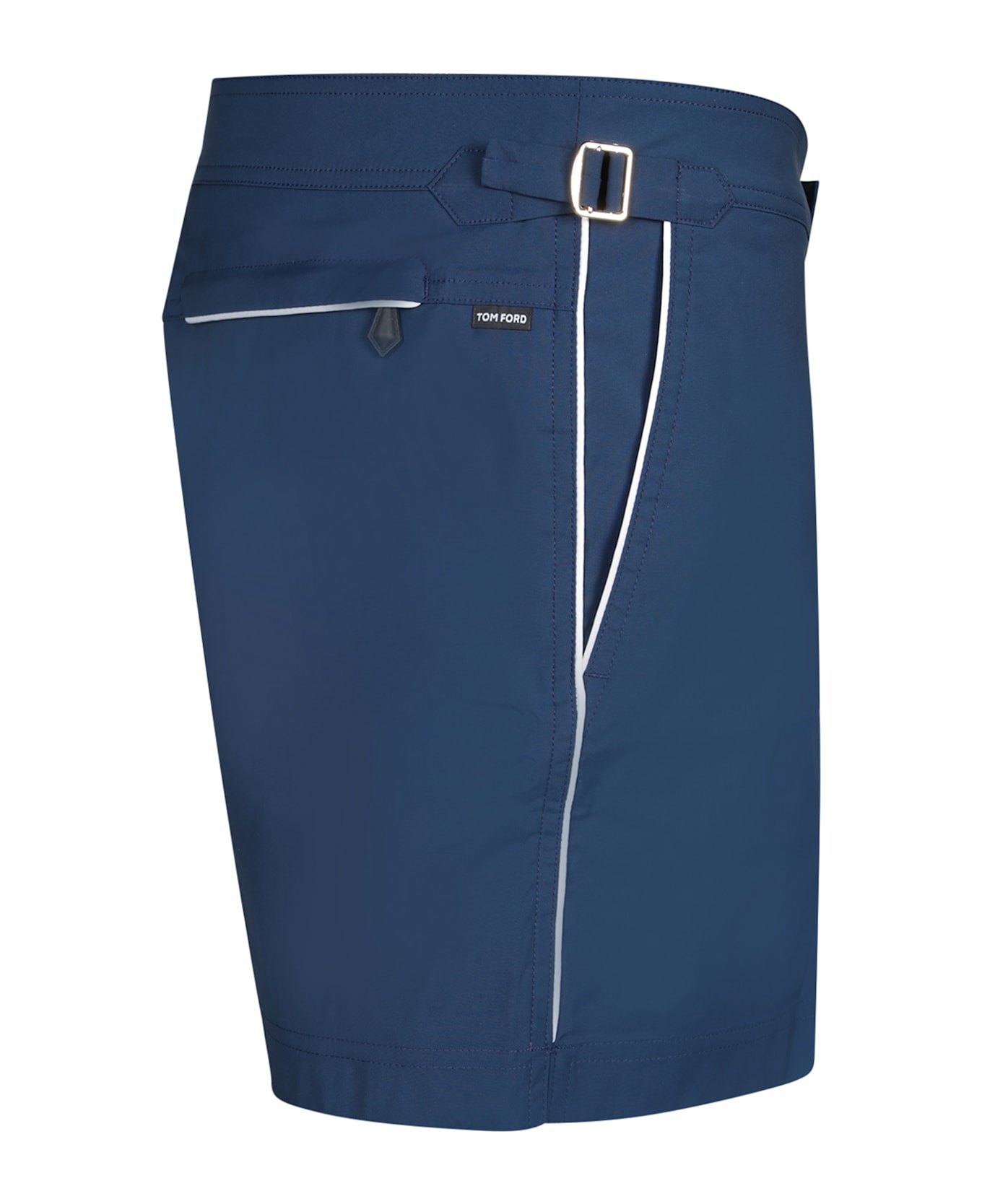Tom Ford Blue Piping Swim Shorts - Blue