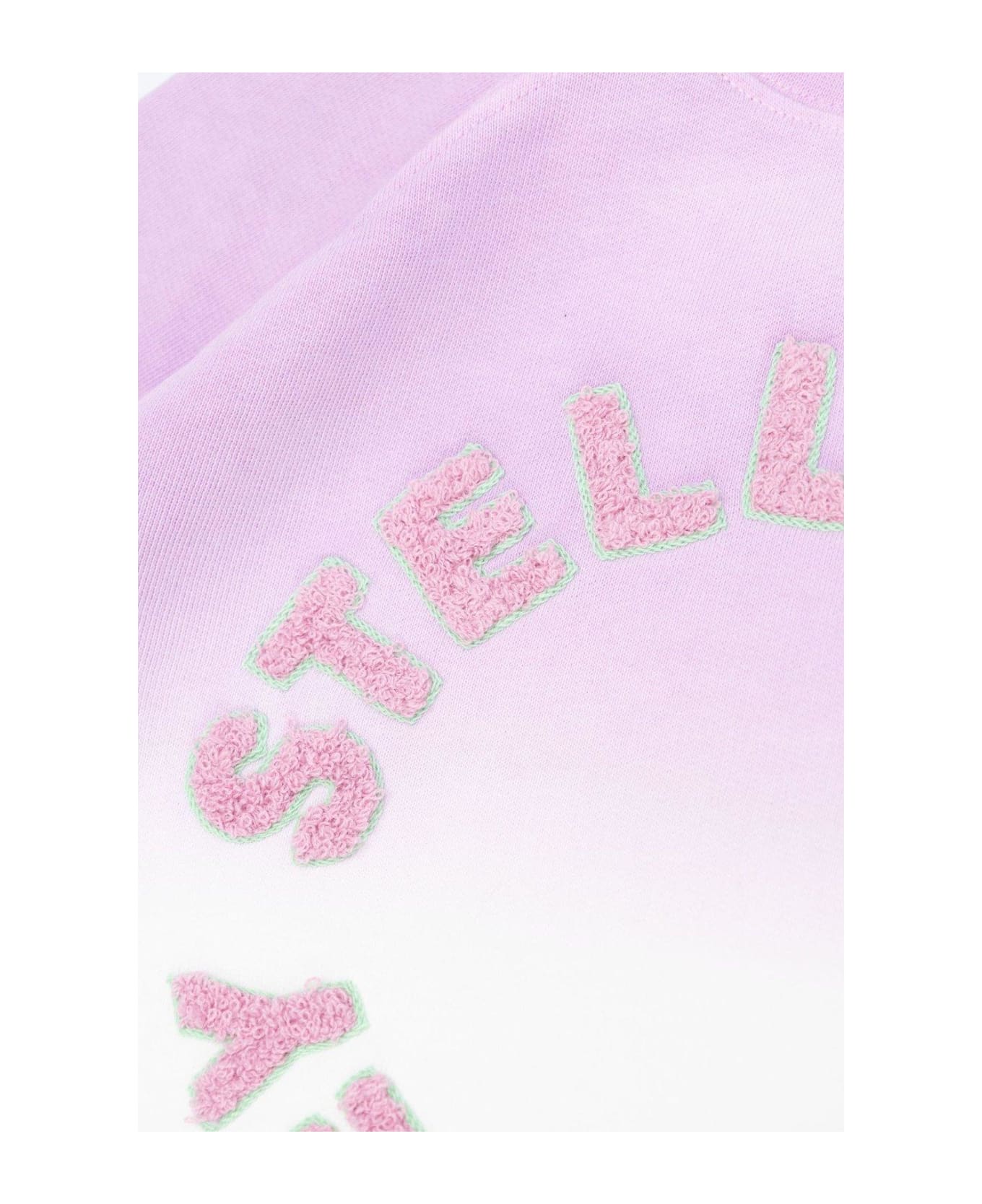 Stella McCartney Kids Logo-appliqu? Gradient Crewneck Sweatshirt - GREEN/PURPLE