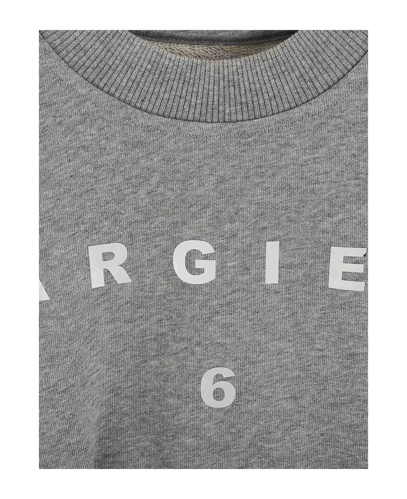 MM6 Maison Margiela Logo Sweatshirt - Gray