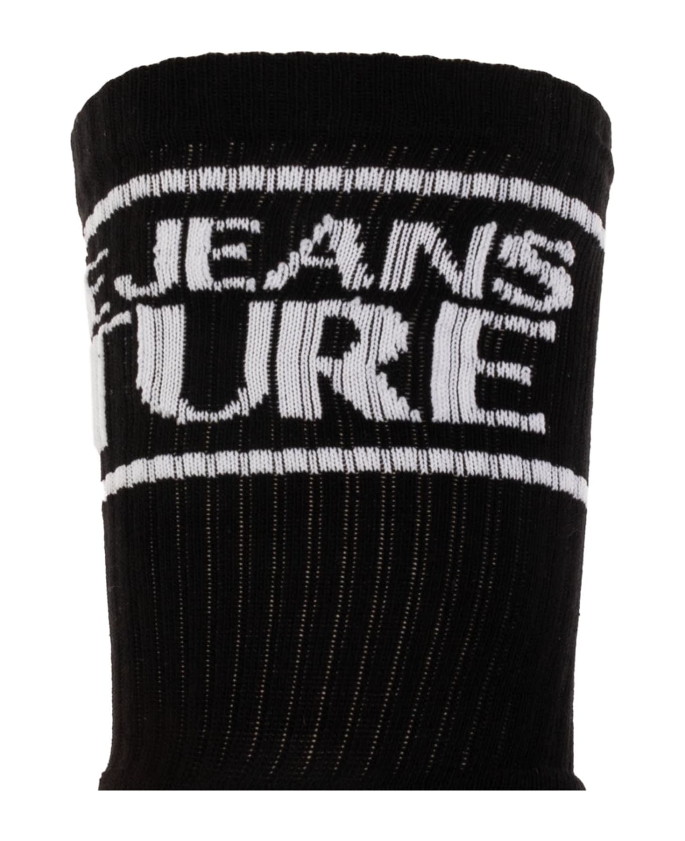 Versace Jeans Couture Socks With Logo - Black