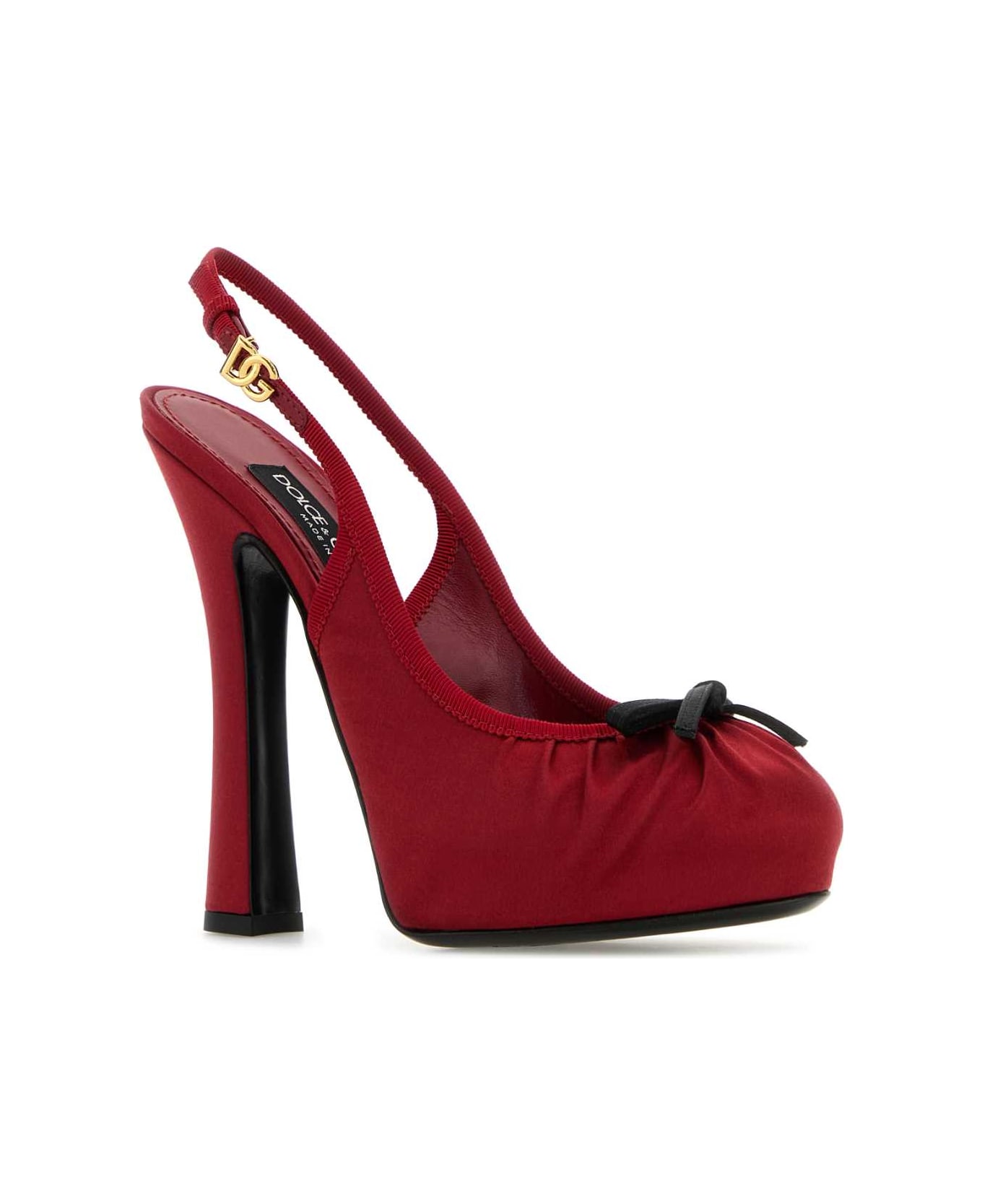 Dolce 
Gabbana Red Satin Pumps - ROSSOROSSO