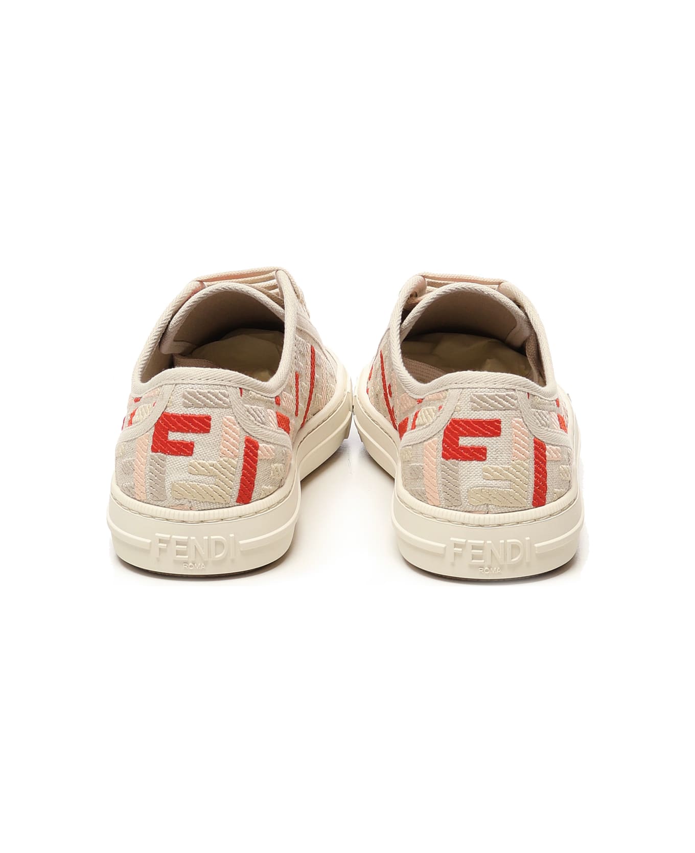 Fendi Domino Low Top Sneakers - Beige