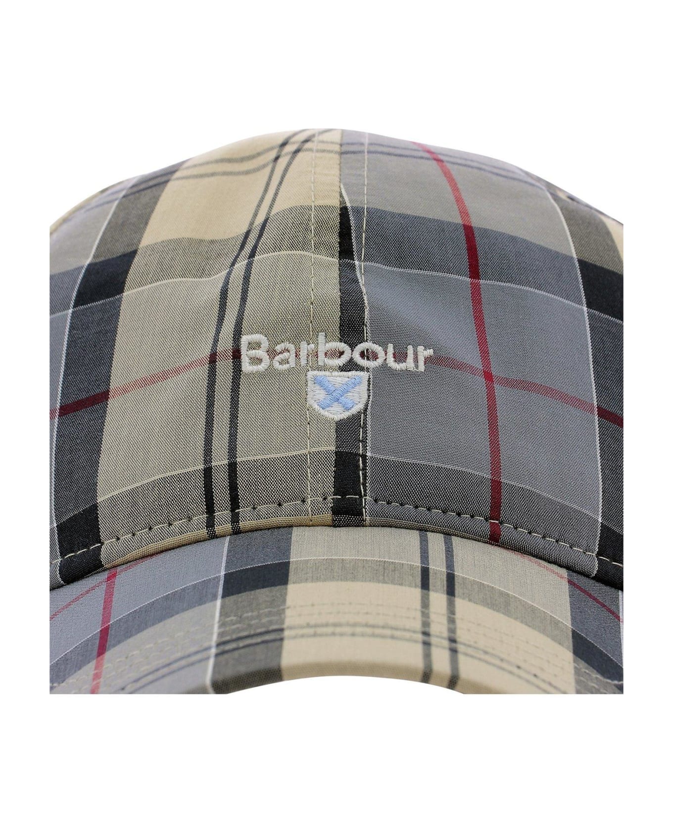 Barbour Logo Embroidered Tartan Printed Cap - Dress Tartan