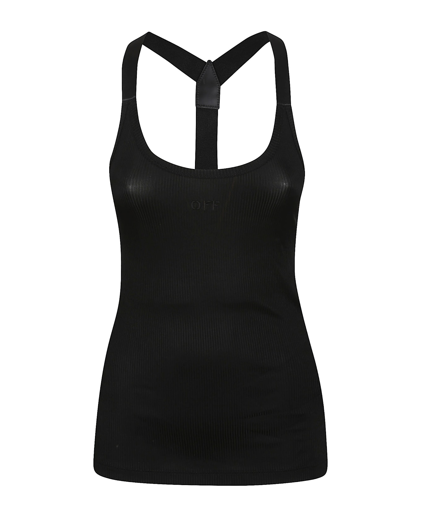 Off-White Light Rib Alla Top - Black Black