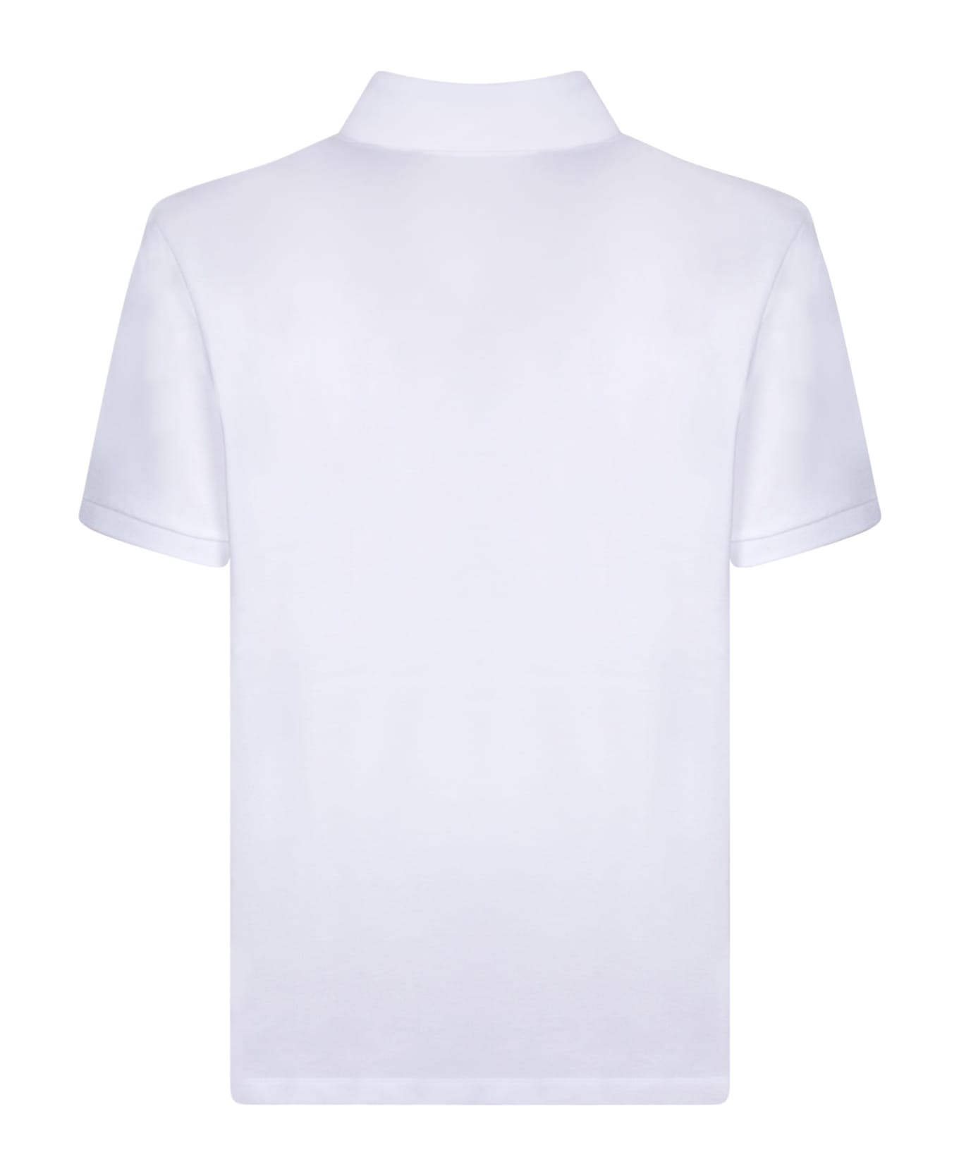 Moncler Front Logo White Polo Shirt - White