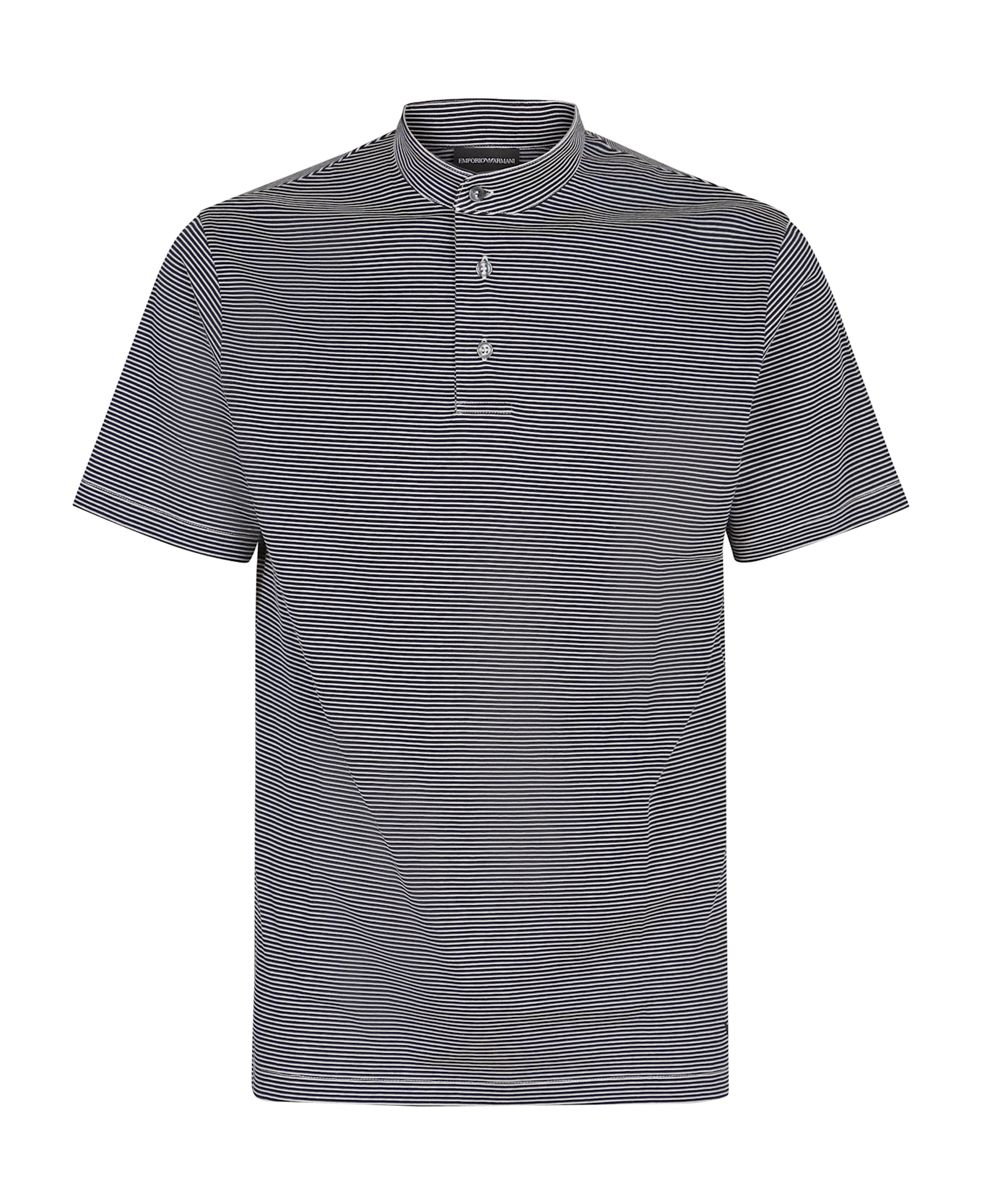 Emporio Armani Cotton Polo Shirt - black