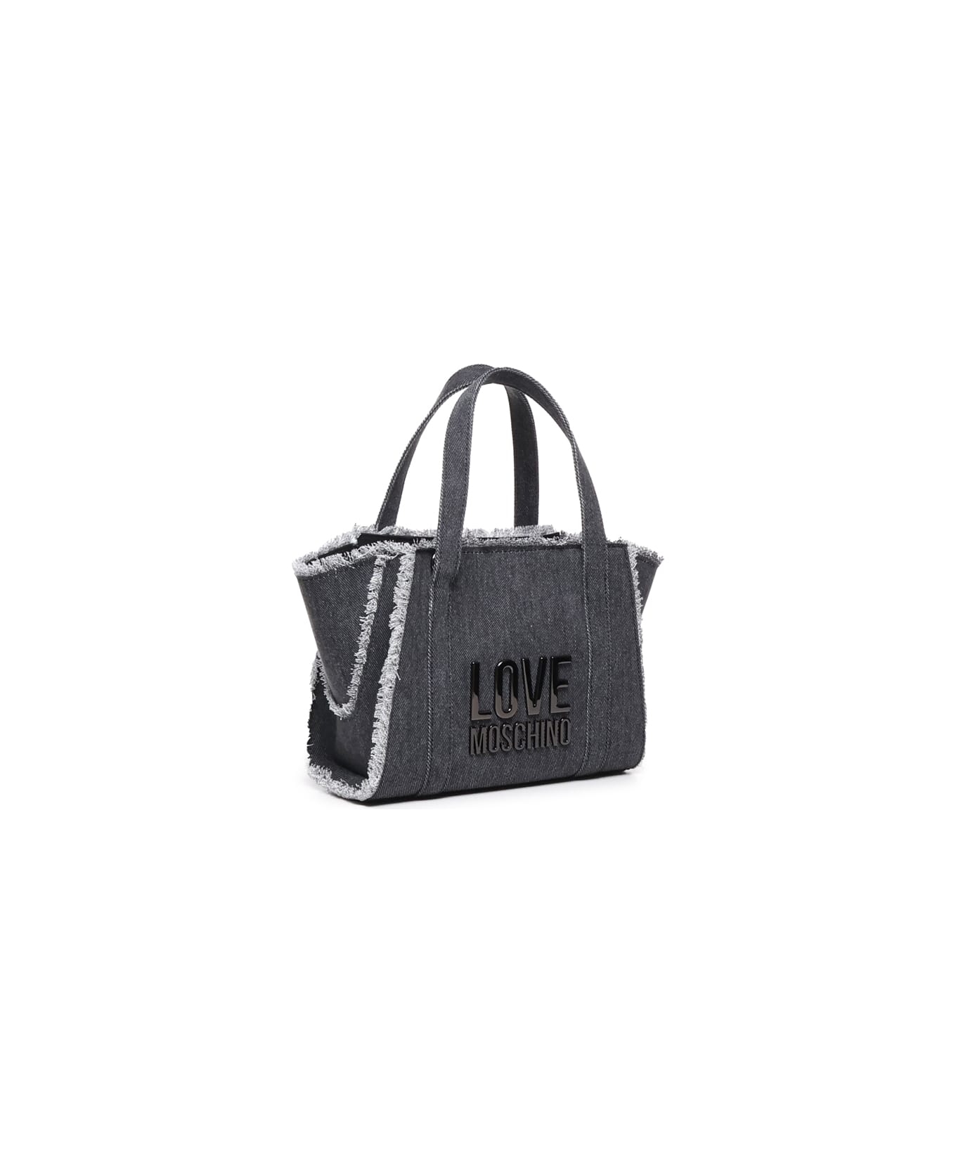 Love Moschino Tote Bag With Fringes - Black
