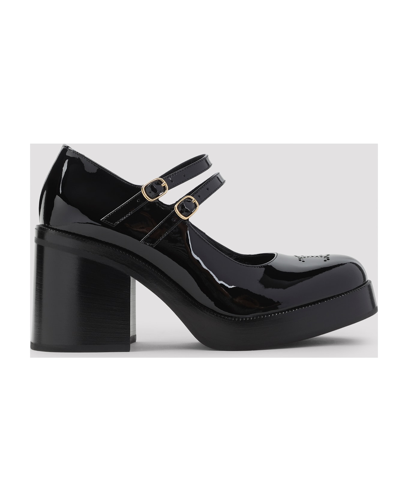 Celine Triomphe Perforated 90 Babies Decolletes - No Black
