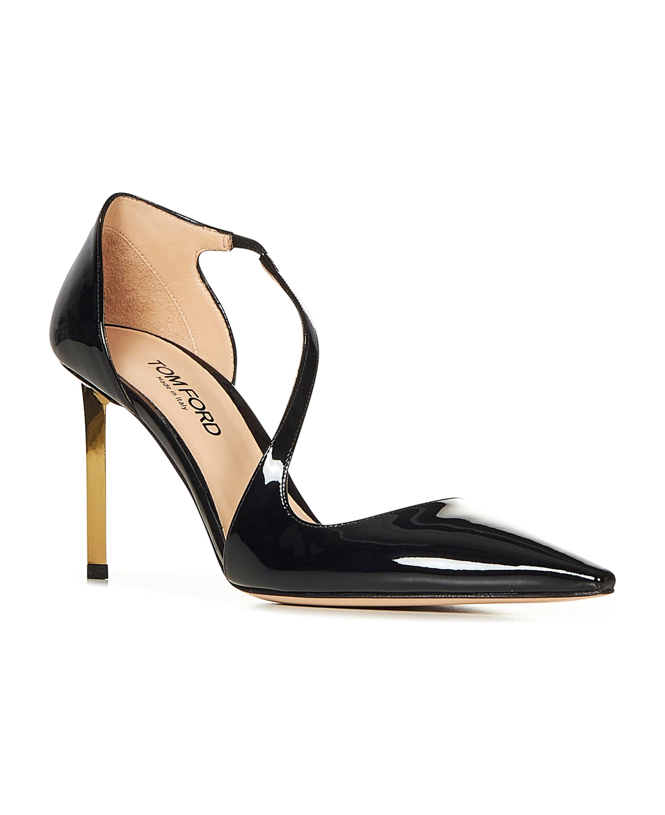 Tom Ford Heeled Crossover Strap Pumps - BLACK