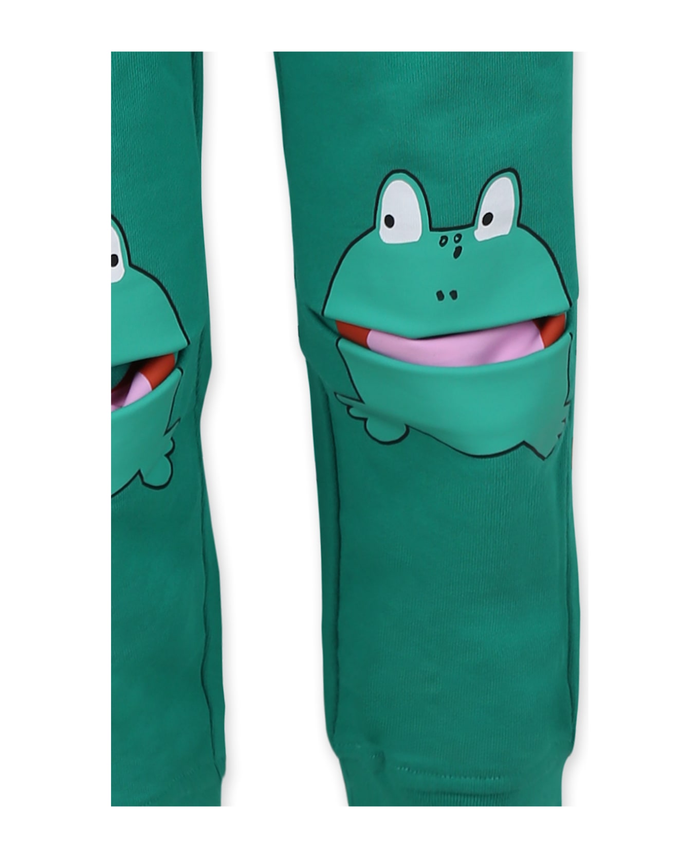 Stella McCartney Kids Green Trousers For Boy With Frogs - Green