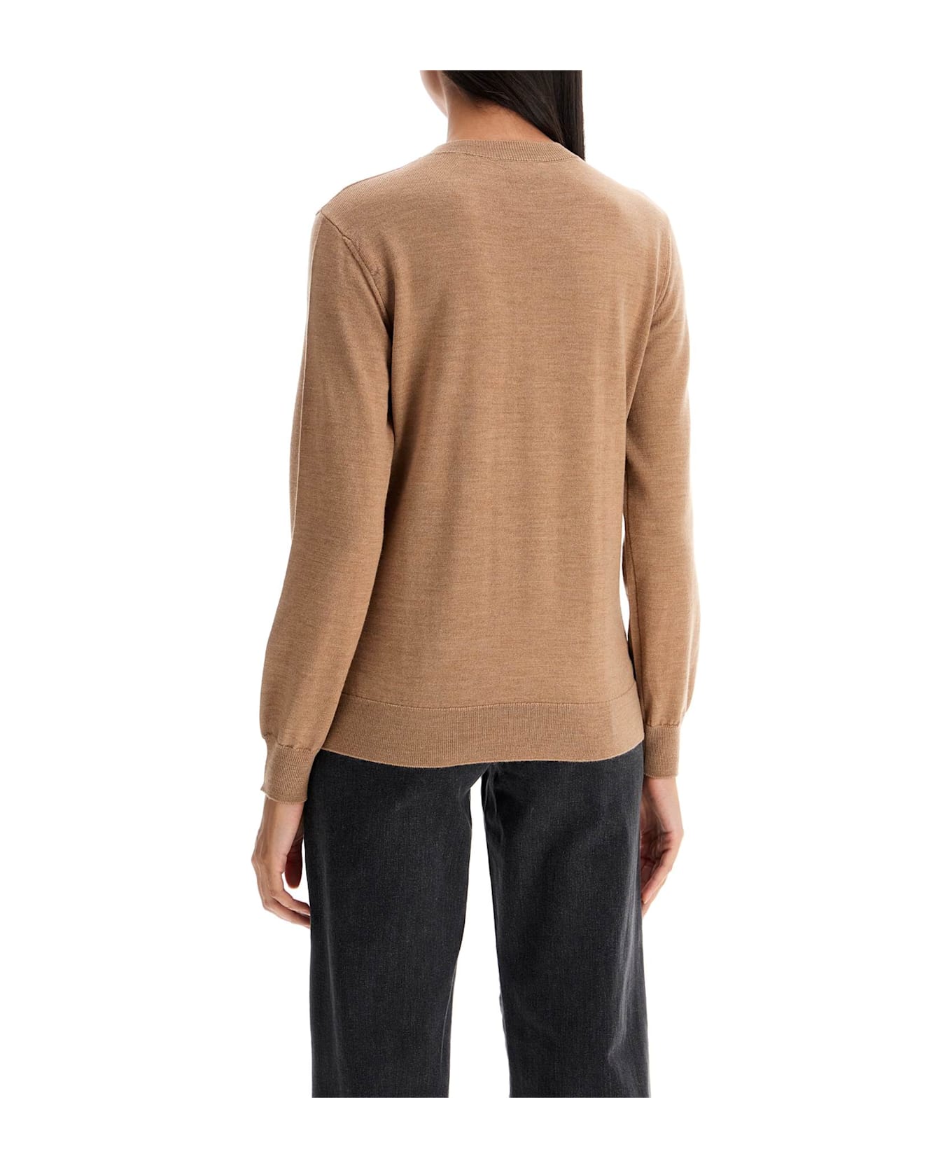 A.P.C. Wool Crewneck Pullover - BEIGE CHINE (Beige)