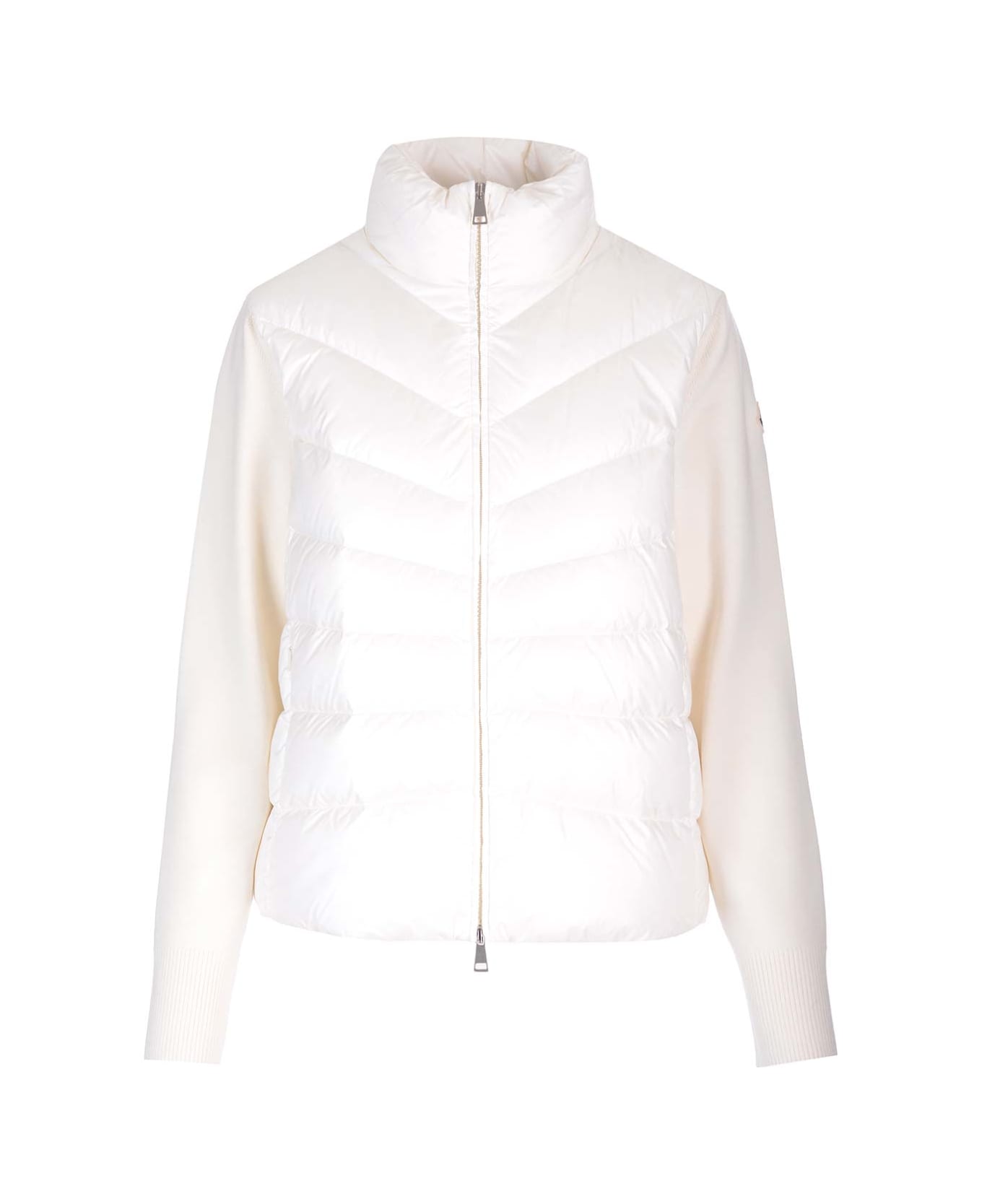 Moncler Padded Jacket With Zip - White