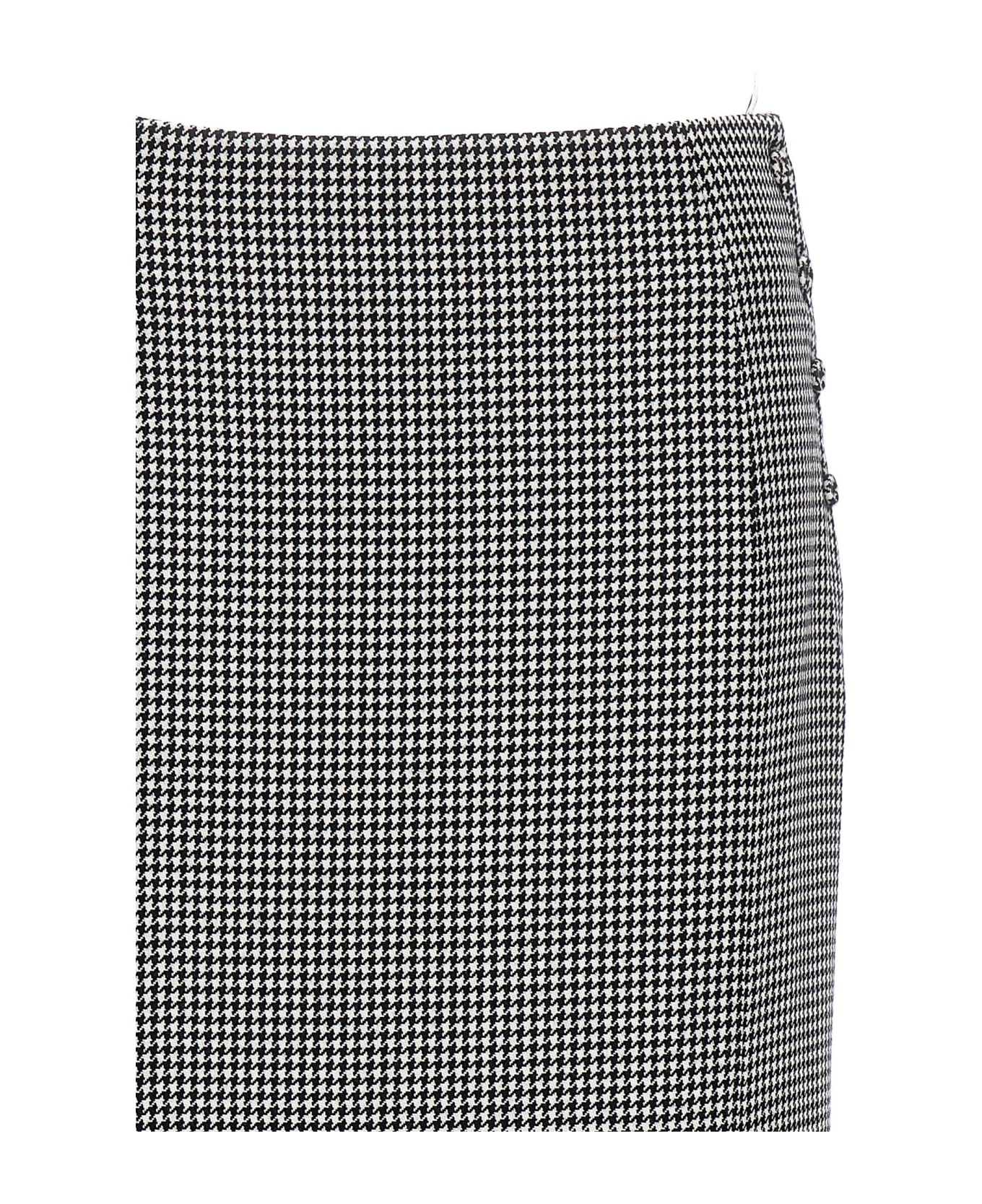 Thom Browne Pied De Poule Long Skirt - White/Black スカート