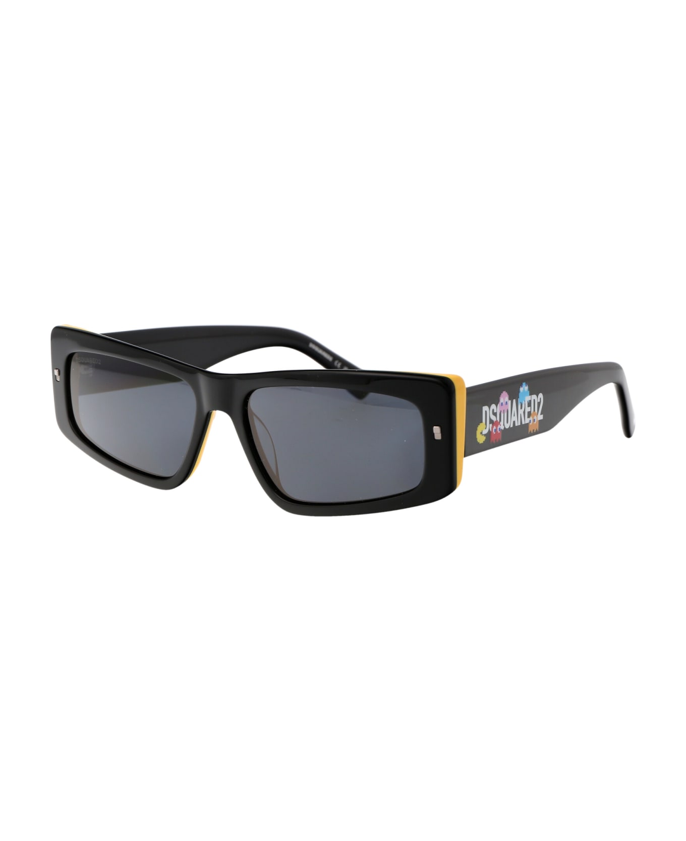 Dsquared2 Eyewear D2 Pac Bv1030s-004 Sunglasses - 71CIR BLACK YELLOW