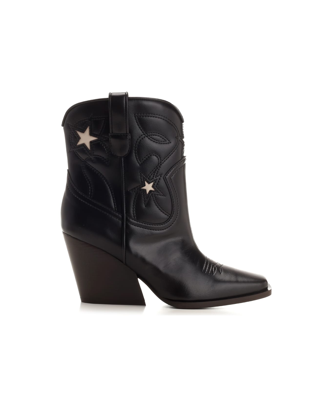 Stella McCartney Cowboy Ankle Boots - BLACK/STONE