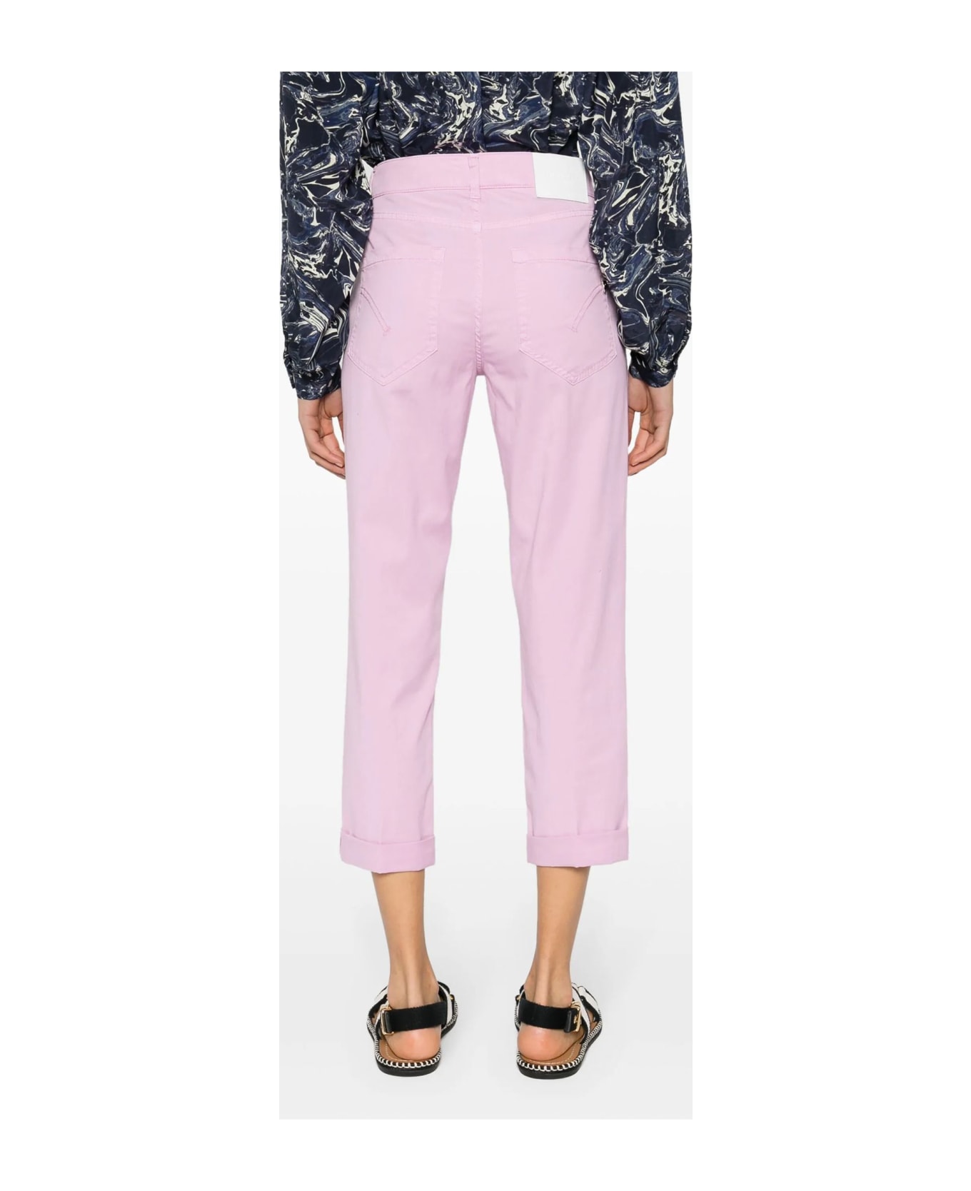 Dondup Koons Cropped Straight-leg Trousers - Pink