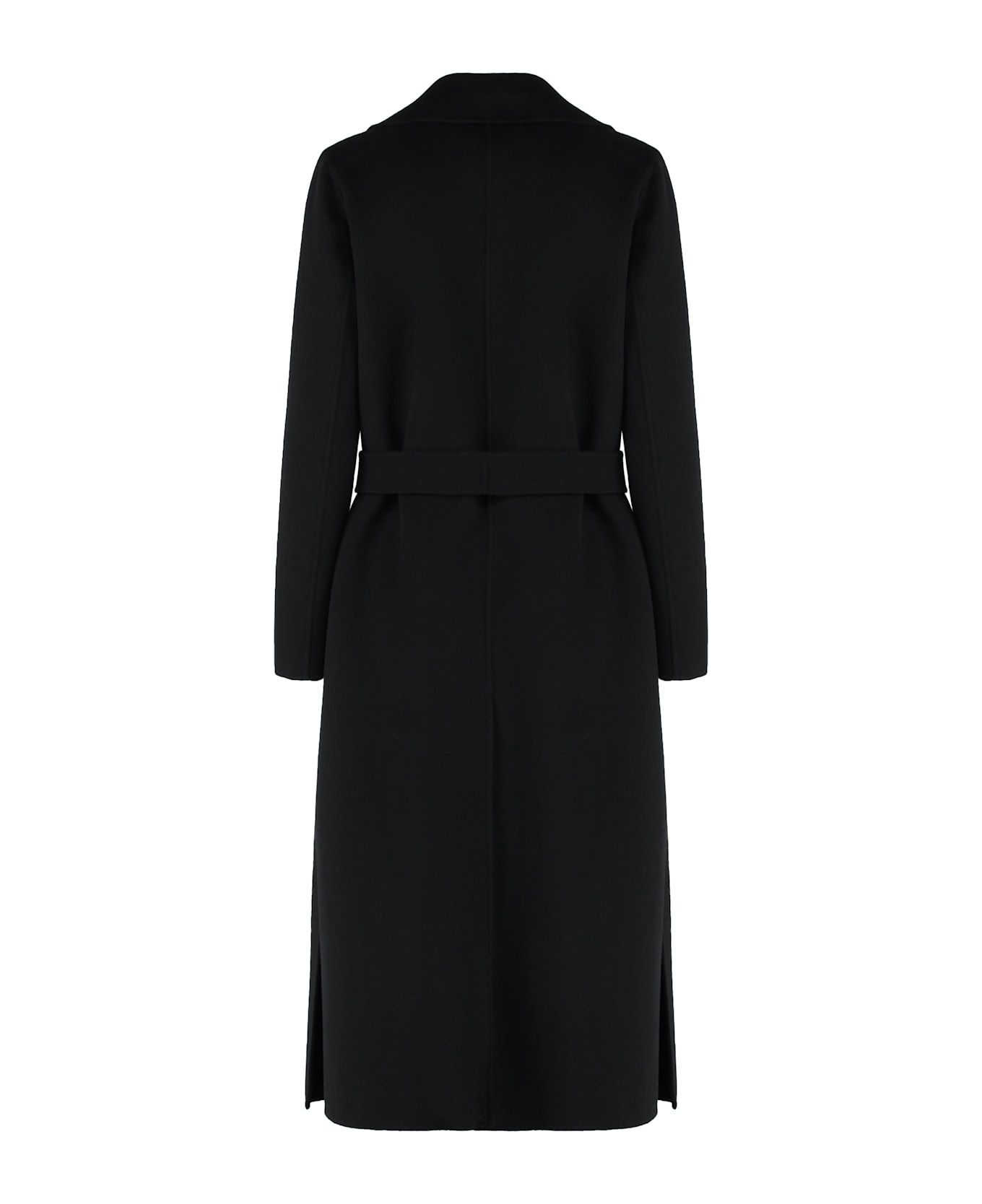 Weekend Max Mara Manu Double-breasted Virgin Wool Coat - black