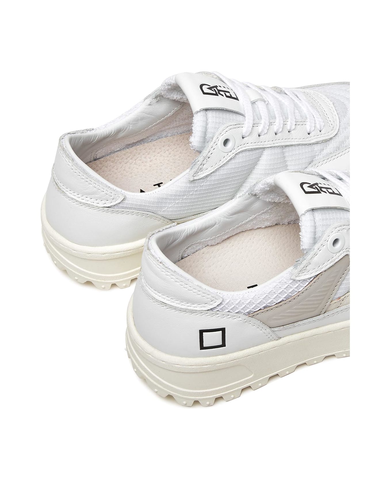 D.A.T.E. White Kdue Sneaker In Leather - WHITE スニーカー