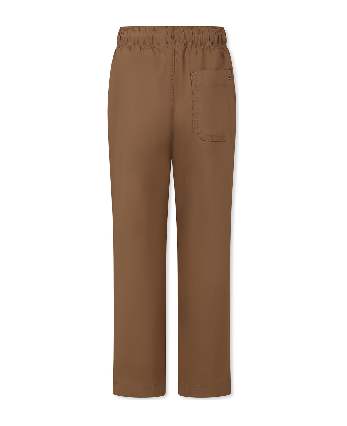 Tommy Hilfiger Brown Trousers For Boy With Flag - Brown